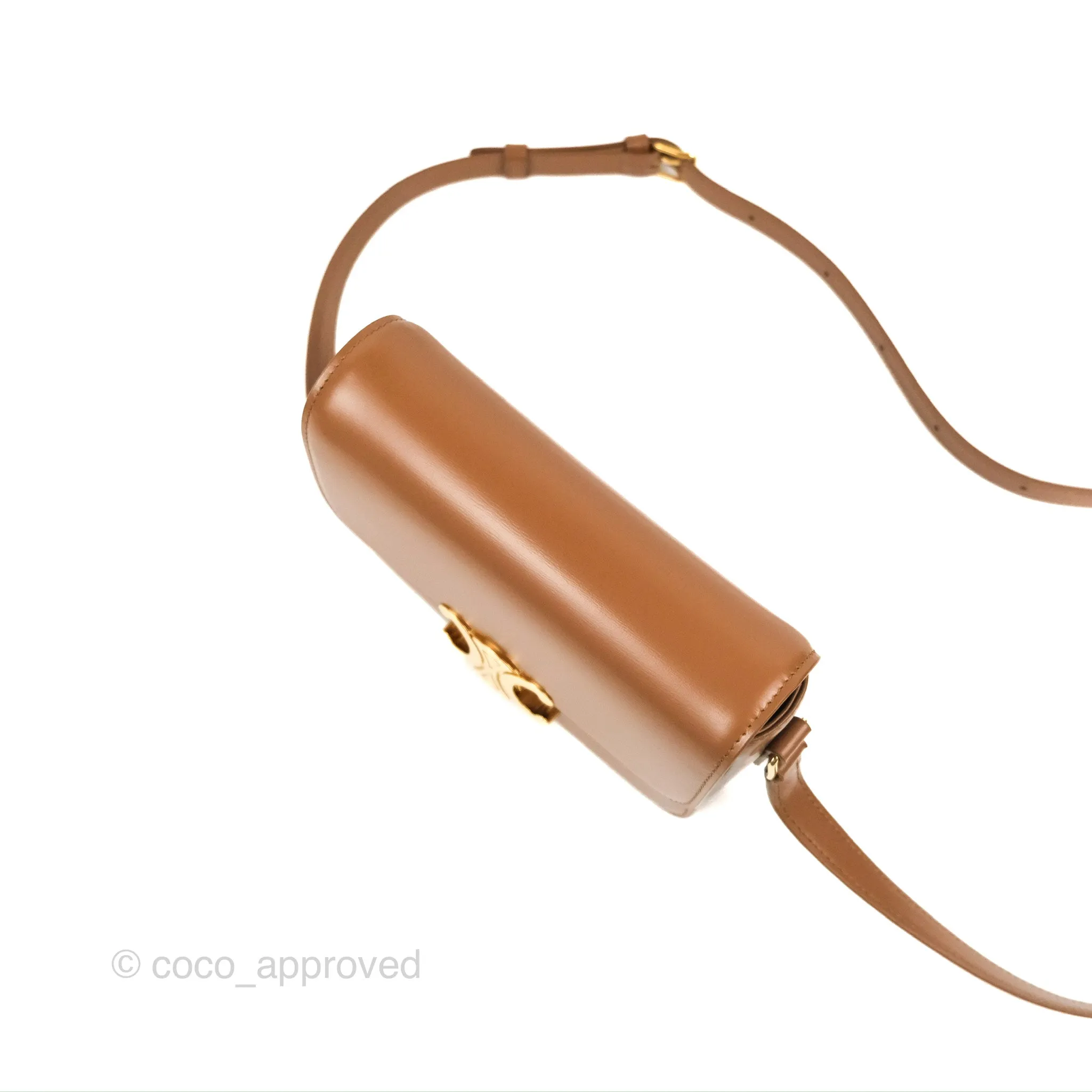Celine Teen Triomphe Bag Shiny Calfskin Bronze