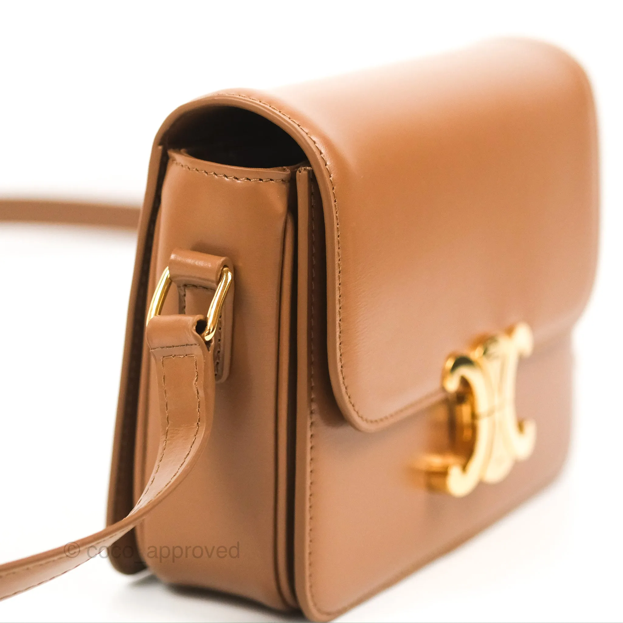 Celine Teen Triomphe Bag Shiny Calfskin Bronze