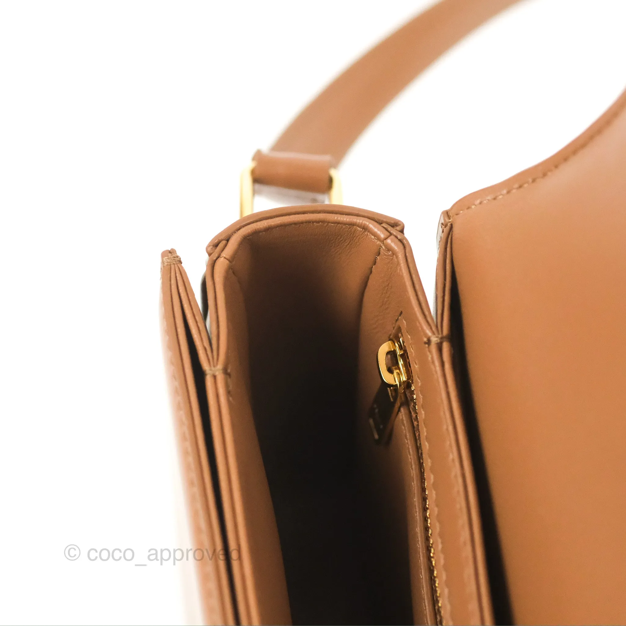 Celine Teen Triomphe Bag Shiny Calfskin Bronze