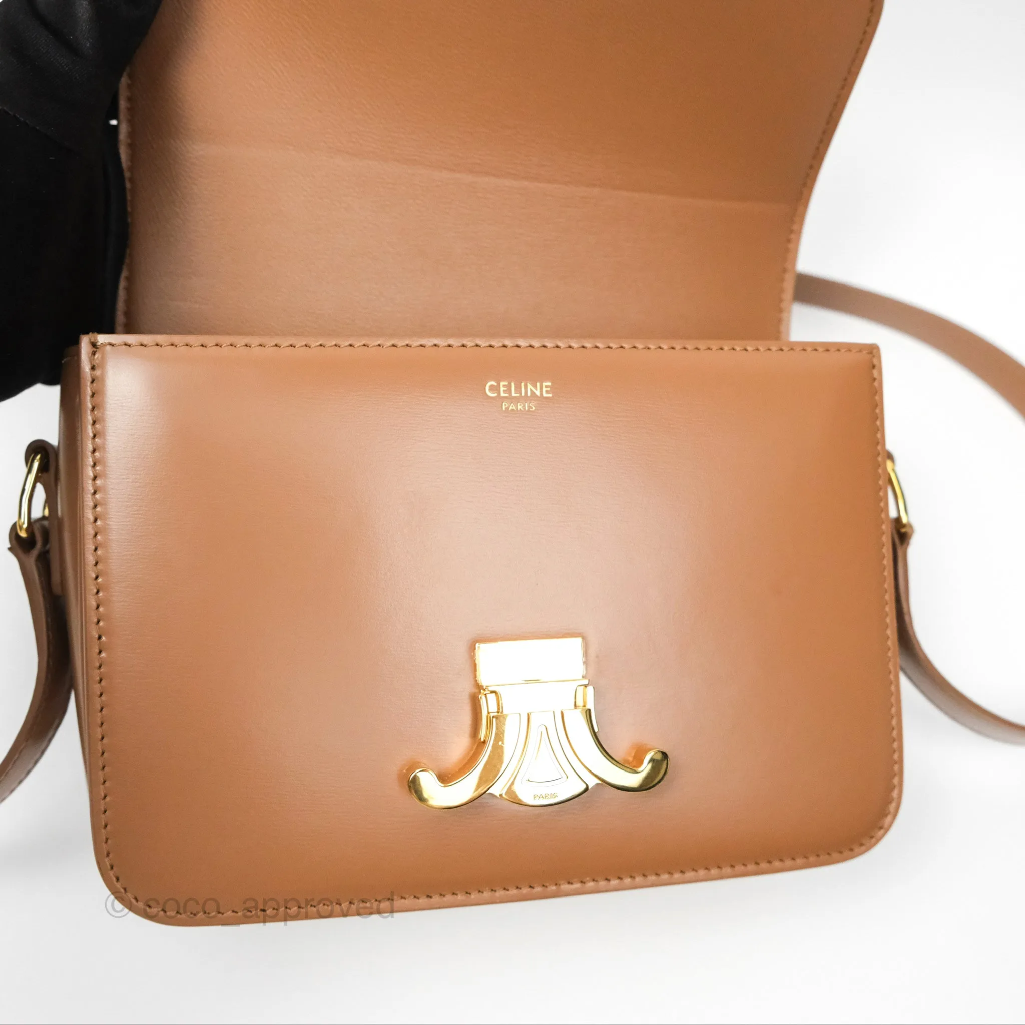 Celine Teen Triomphe Bag Shiny Calfskin Bronze