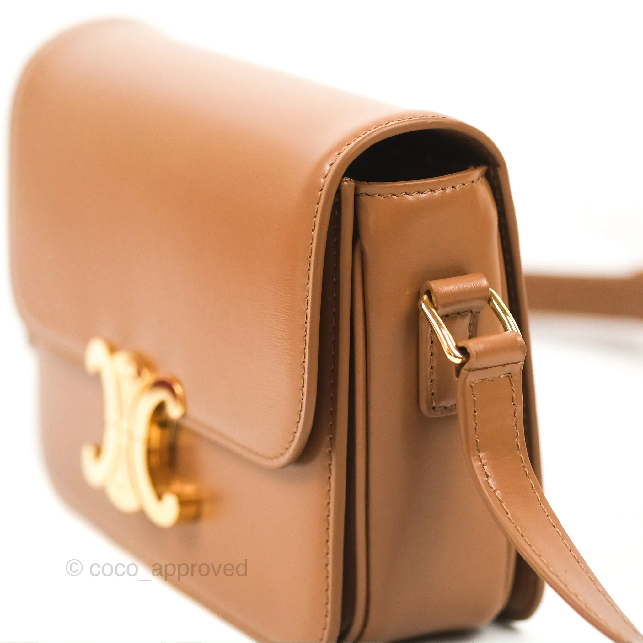 Celine Teen Triomphe Bag Shiny Calfskin Bronze