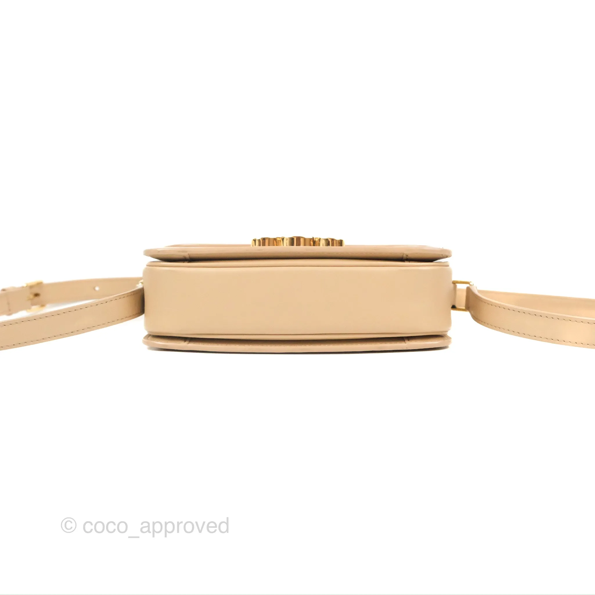 Celine Teen Triomphe Bag Shiny Calfskin Light Beige