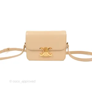 Celine Teen Triomphe Bag Shiny Calfskin Light Beige