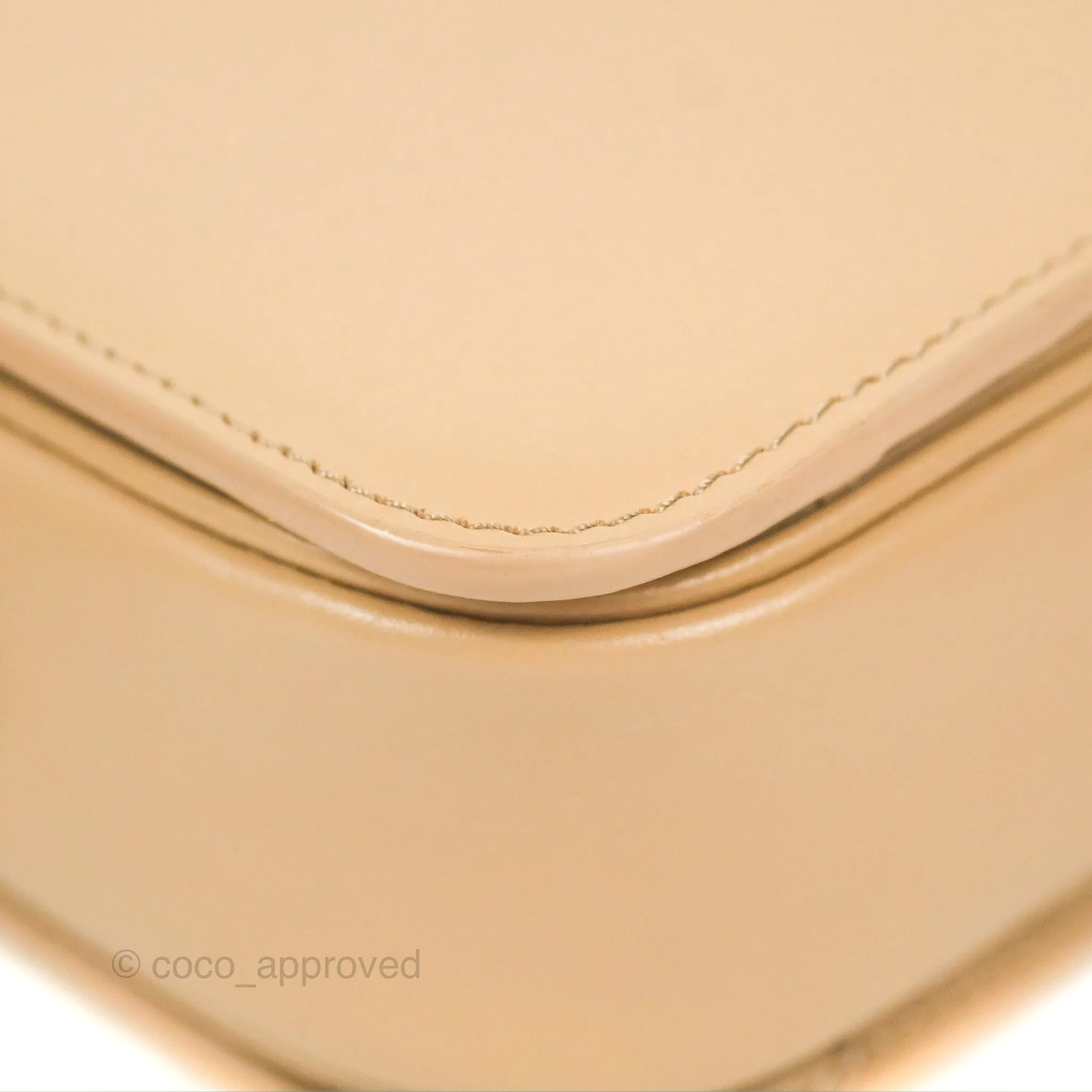 Celine Teen Triomphe Bag Shiny Calfskin Light Beige