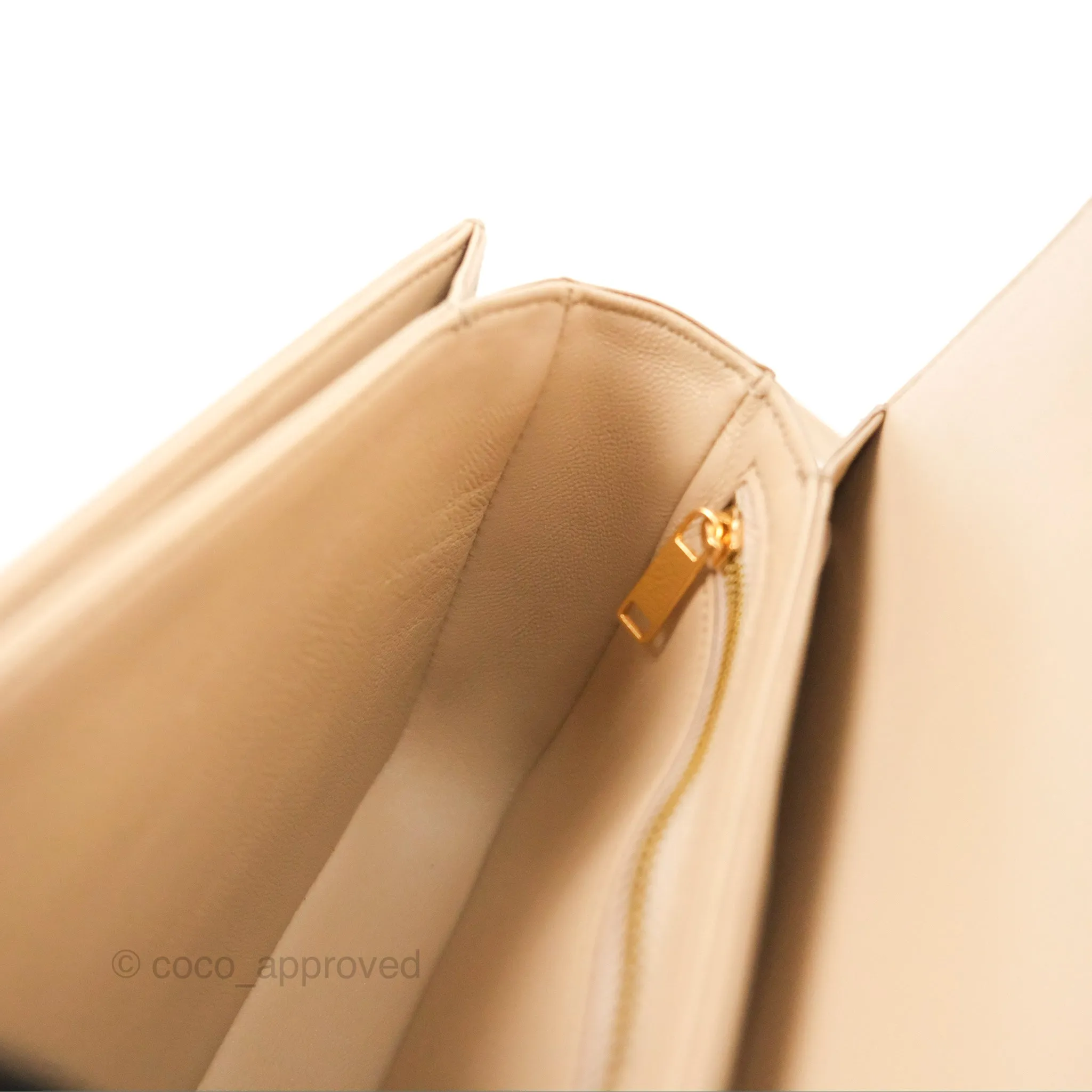 Celine Teen Triomphe Bag Shiny Calfskin Light Beige