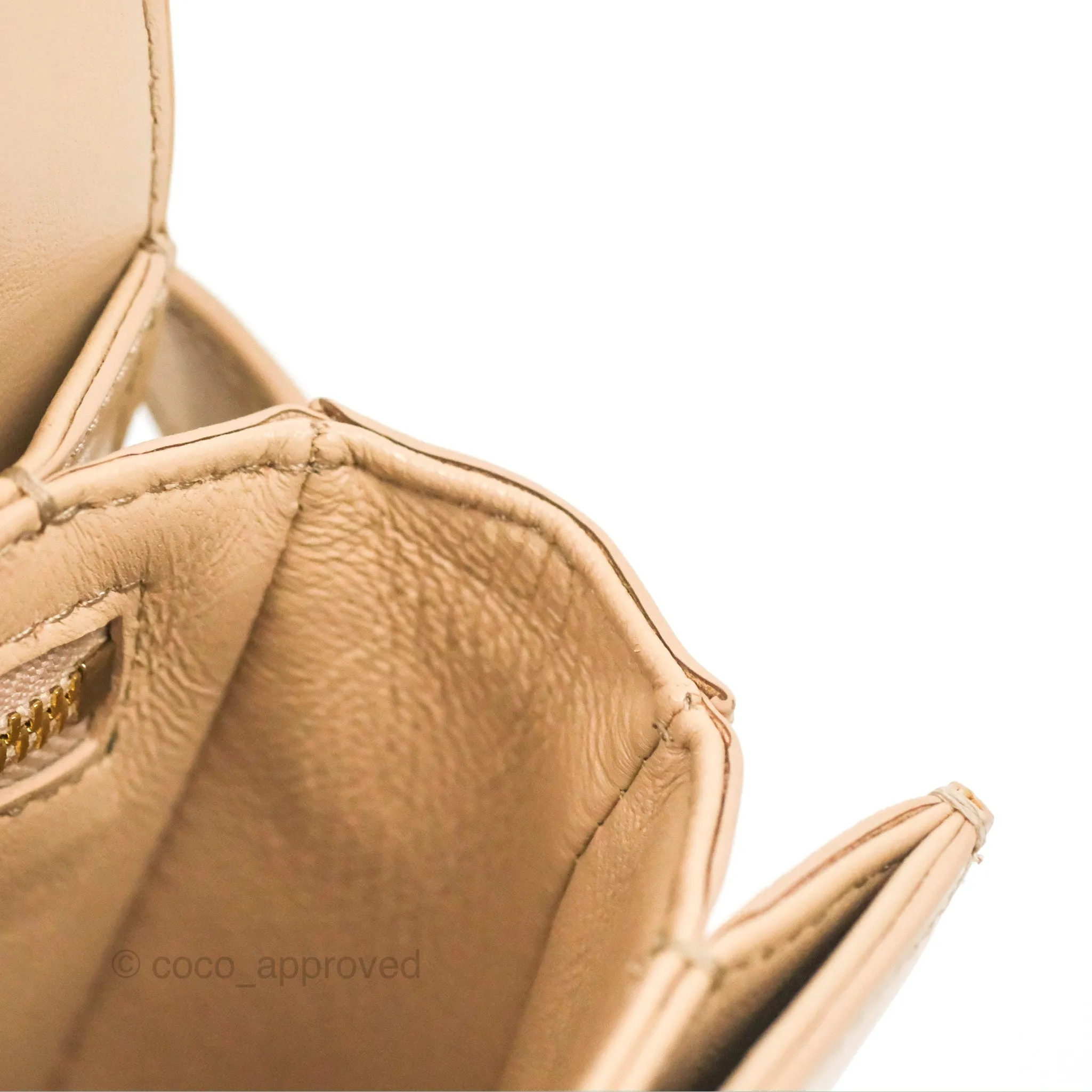 Celine Teen Triomphe Bag Shiny Calfskin Light Beige