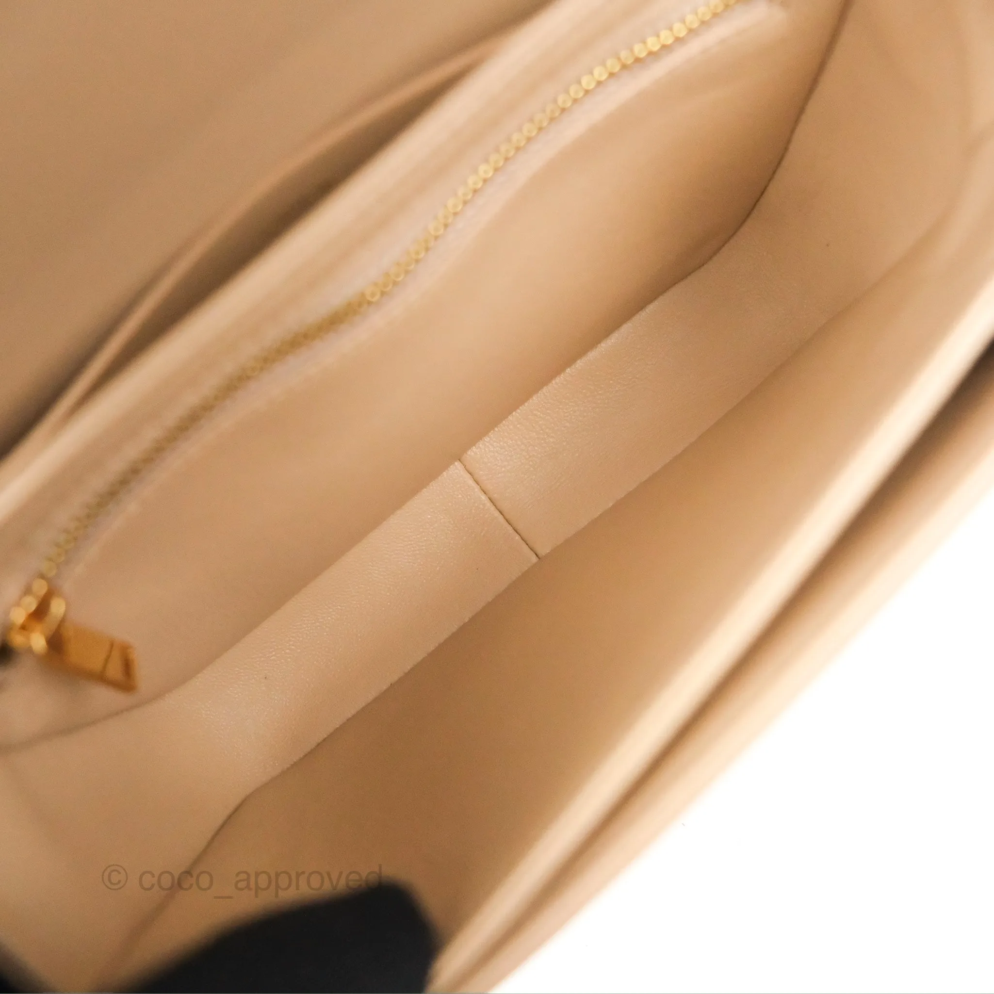 Celine Teen Triomphe Bag Shiny Calfskin Light Beige