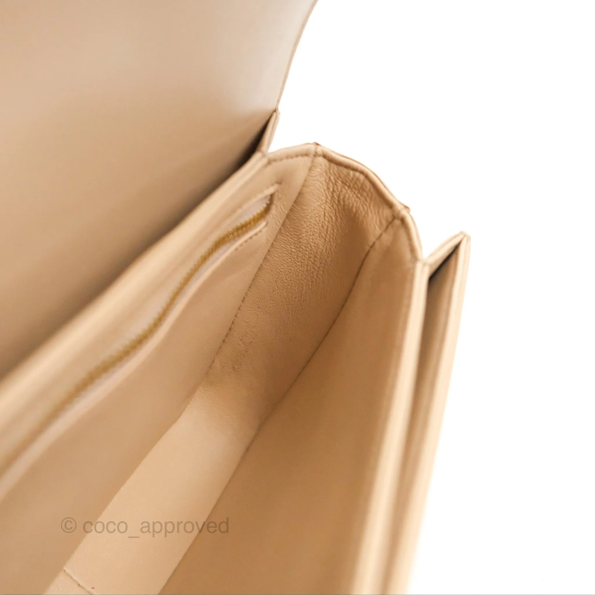Celine Teen Triomphe Bag Shiny Calfskin Light Beige