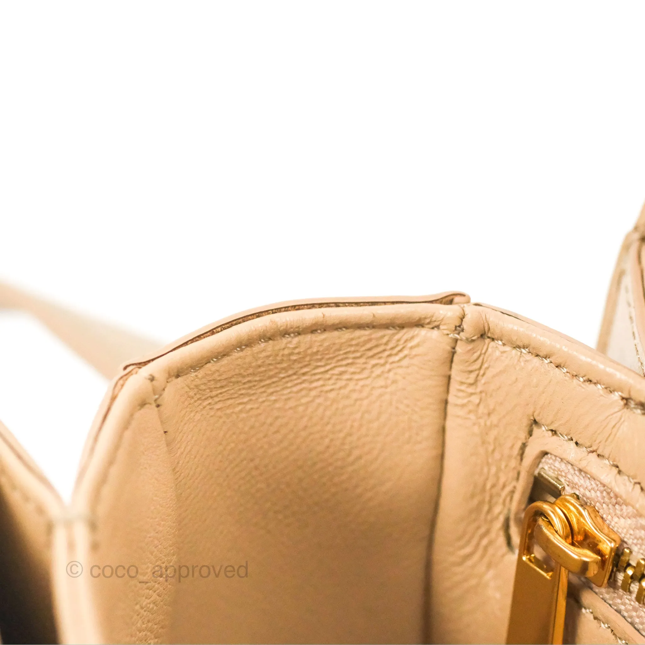 Celine Teen Triomphe Bag Shiny Calfskin Light Beige