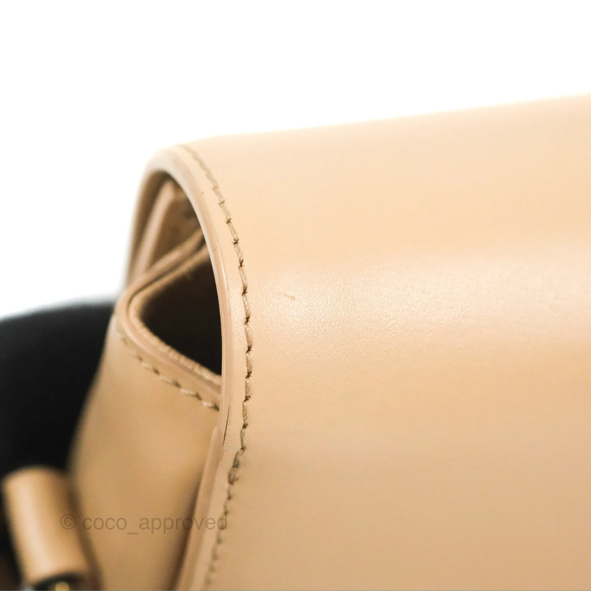 Celine Teen Triomphe Bag Shiny Calfskin Light Beige