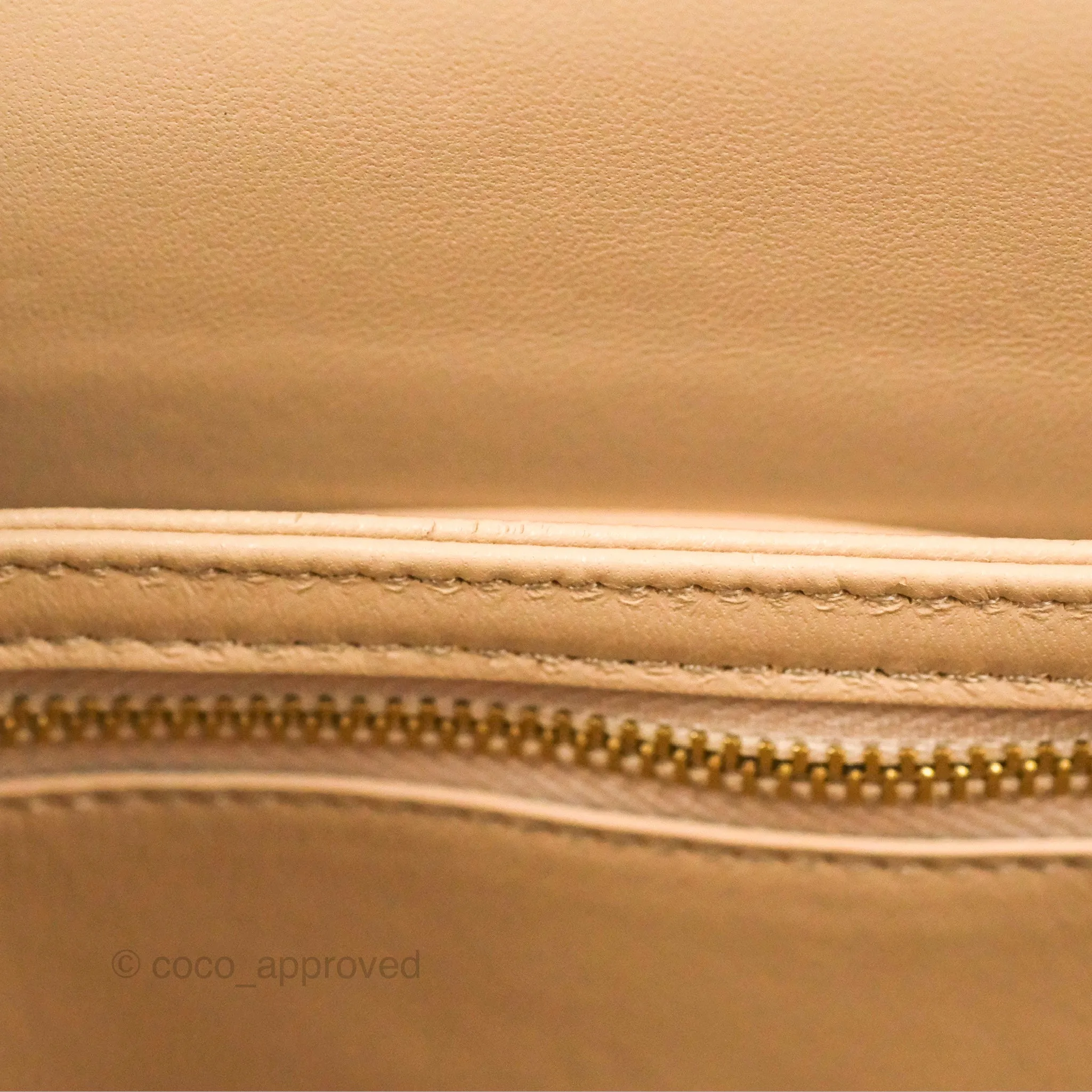 Celine Teen Triomphe Bag Shiny Calfskin Light Beige