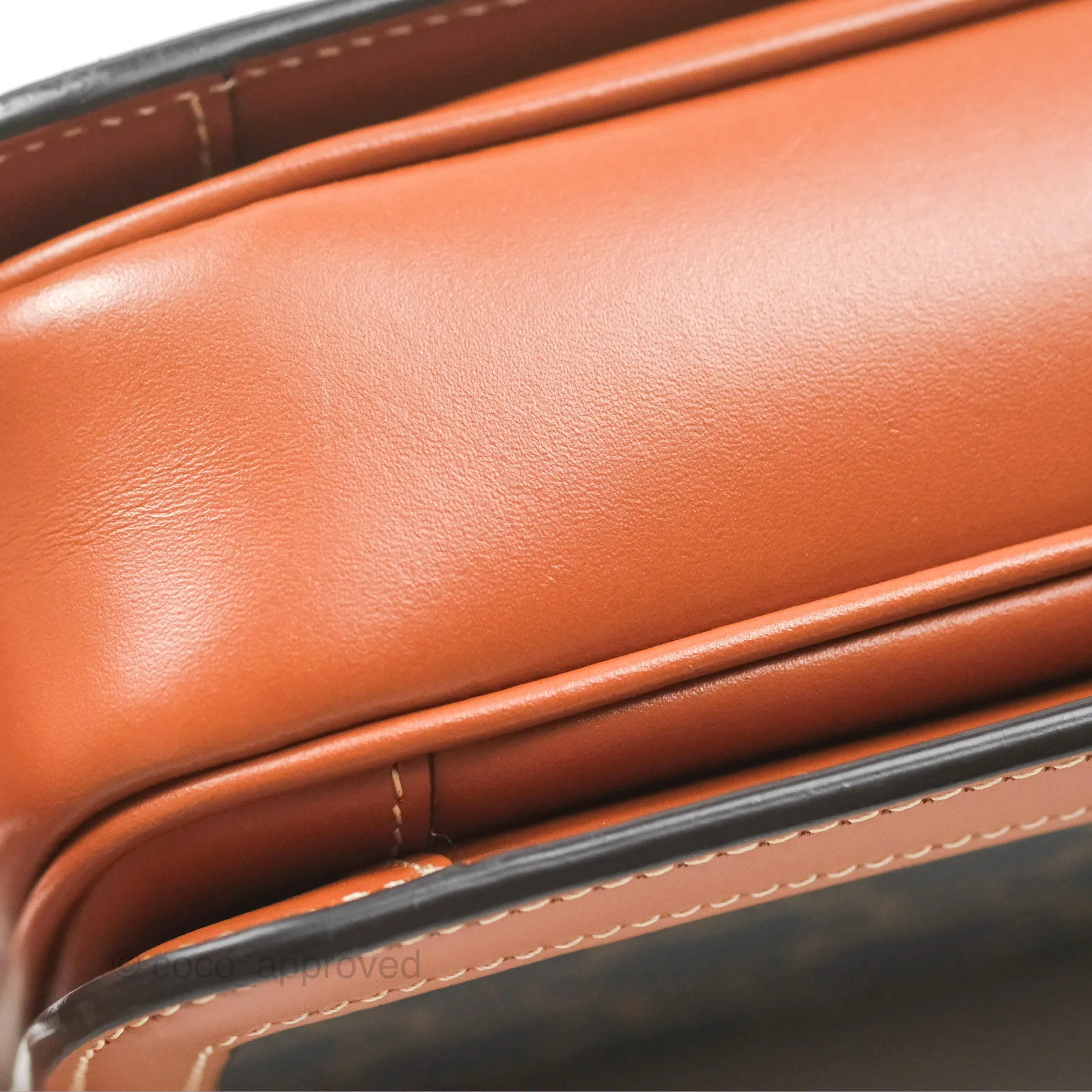 Celine Teen Triomphe Bag Triomphe Canvas Tan Calfskin