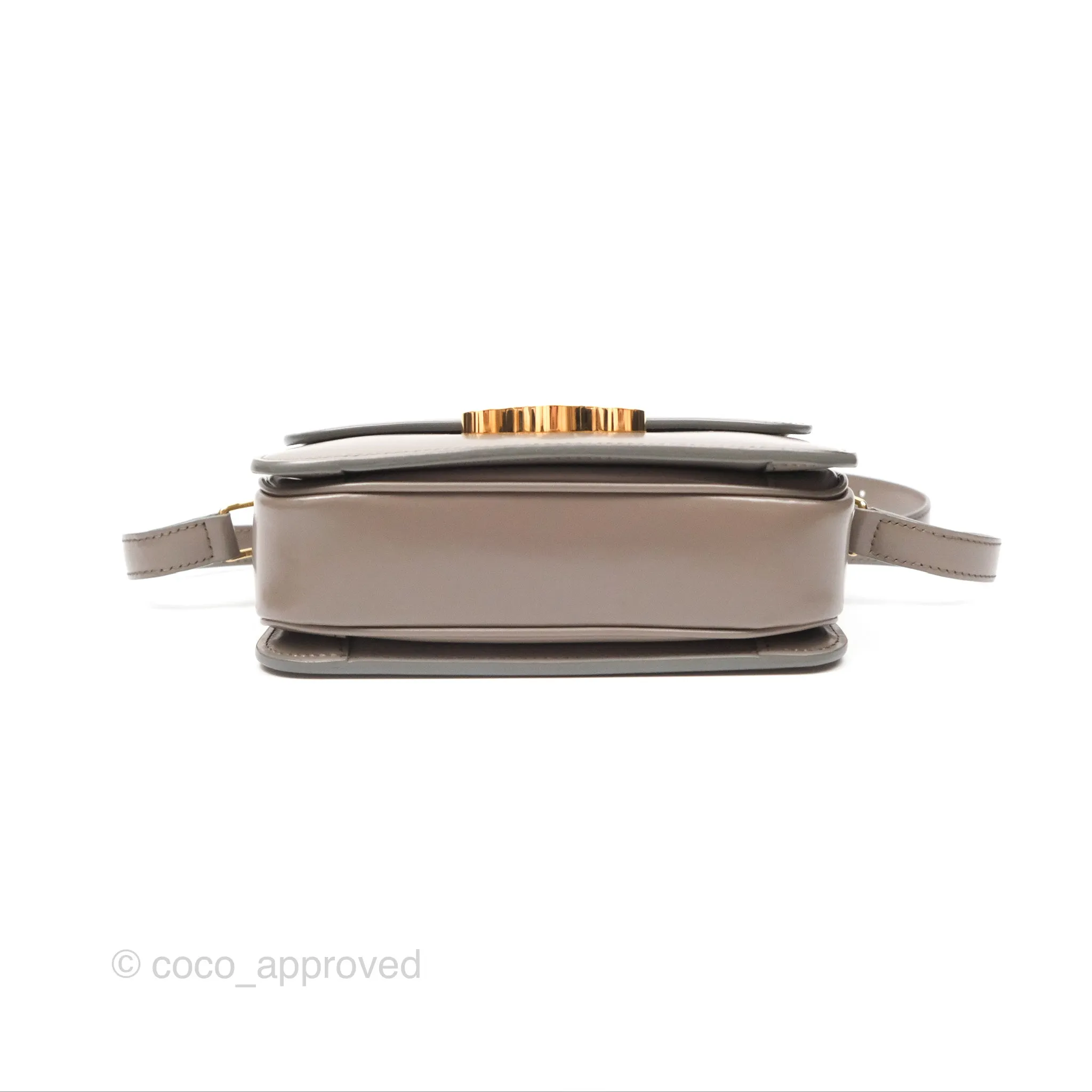 Celine Teen Triomphe Shiny Calfskin Pebble Gold Hardware