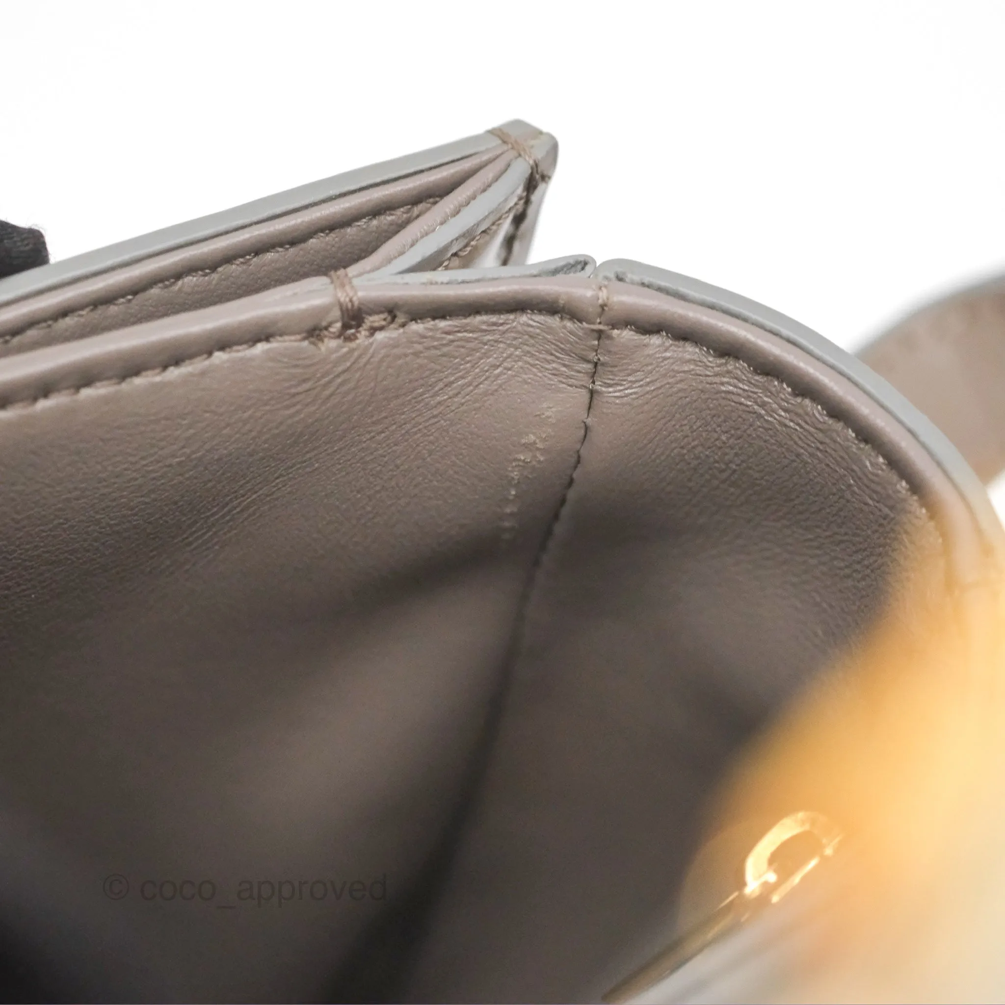 Celine Teen Triomphe Shiny Calfskin Pebble Gold Hardware