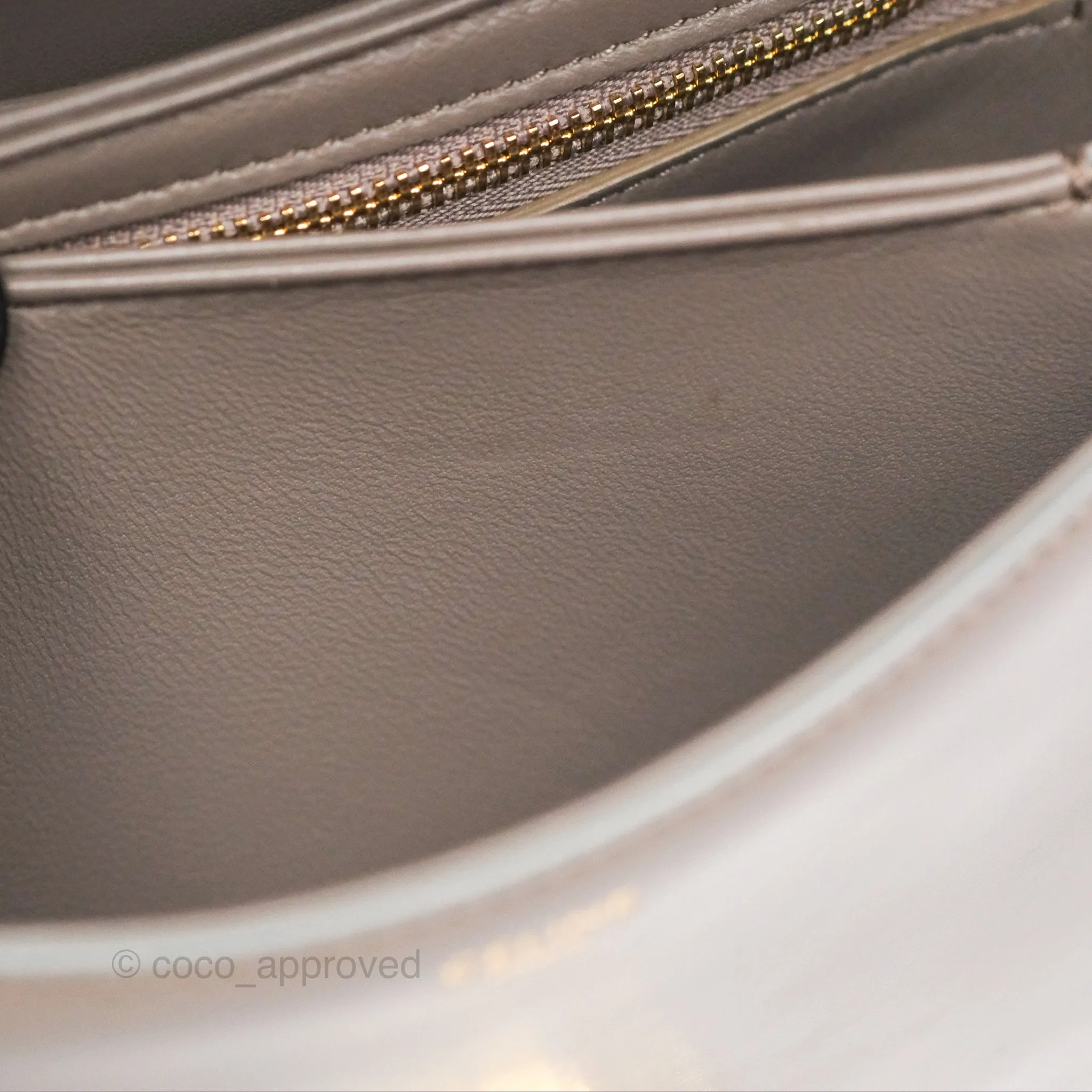 Celine Teen Triomphe Shiny Calfskin Pebble Gold Hardware