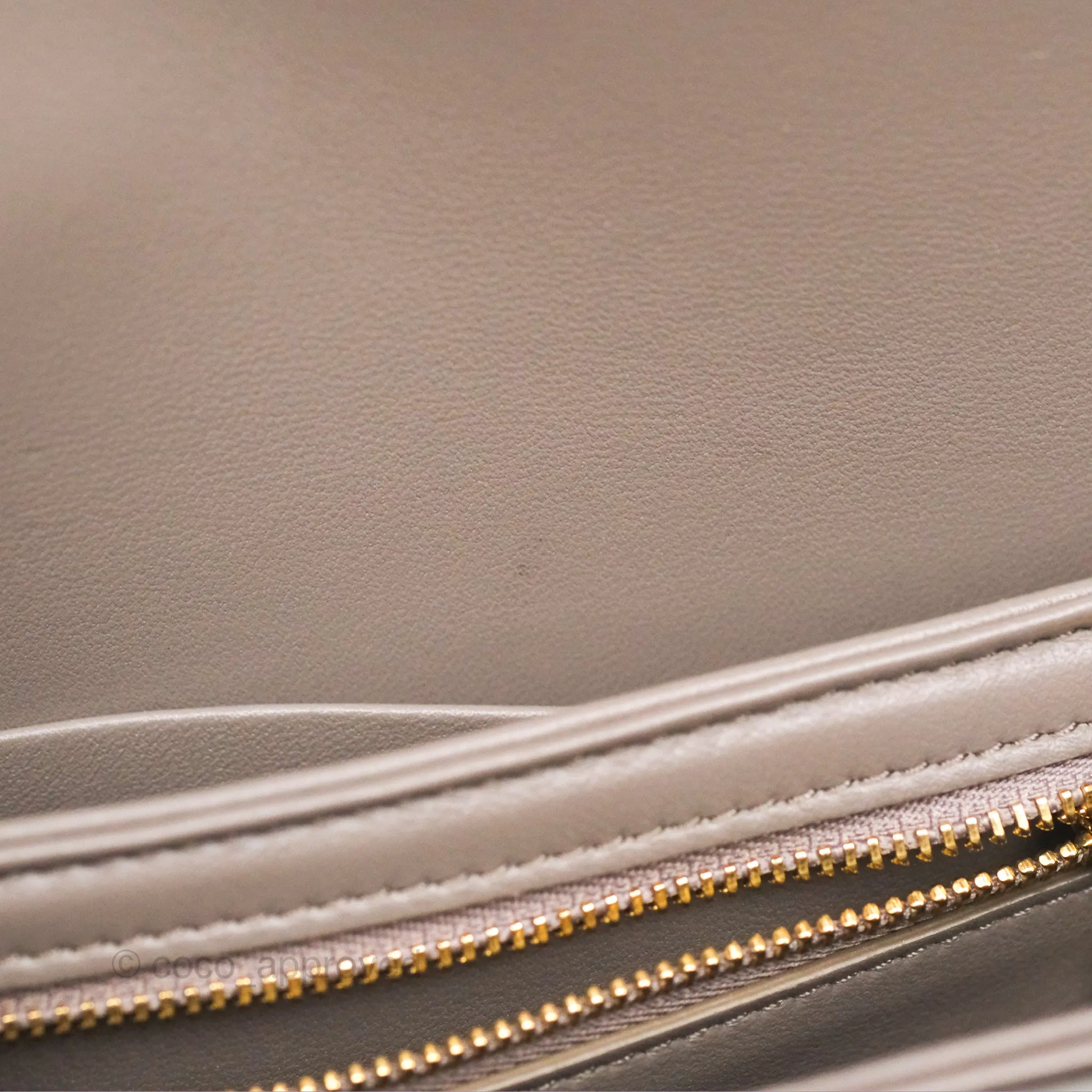Celine Teen Triomphe Shiny Calfskin Pebble Gold Hardware