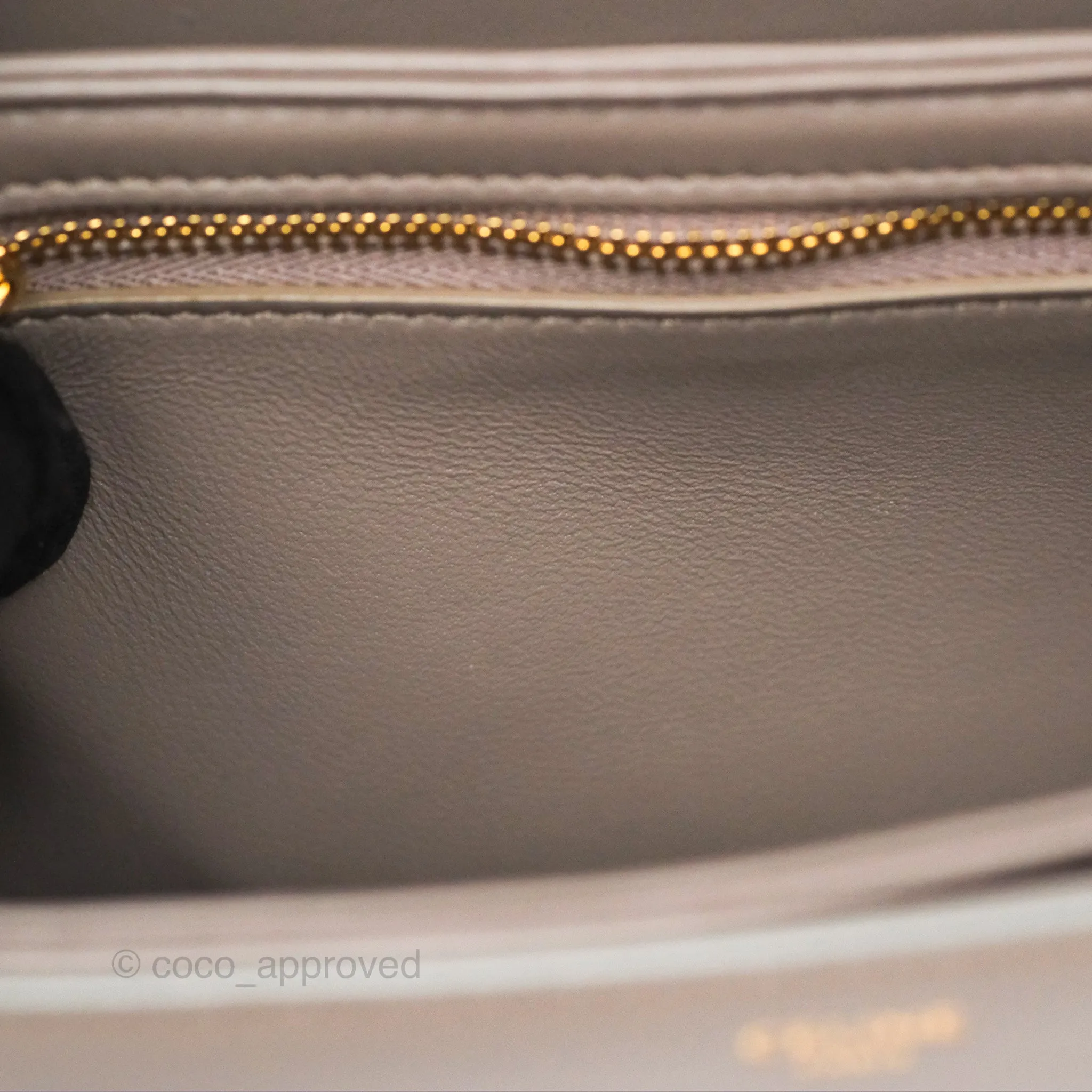Celine Teen Triomphe Shiny Calfskin Pebble Gold Hardware