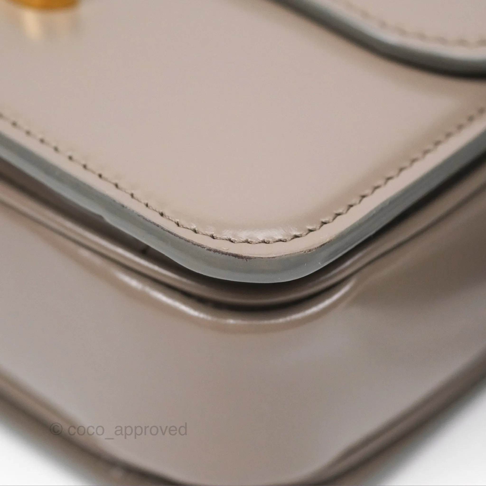 Celine Teen Triomphe Shiny Calfskin Pebble Gold Hardware