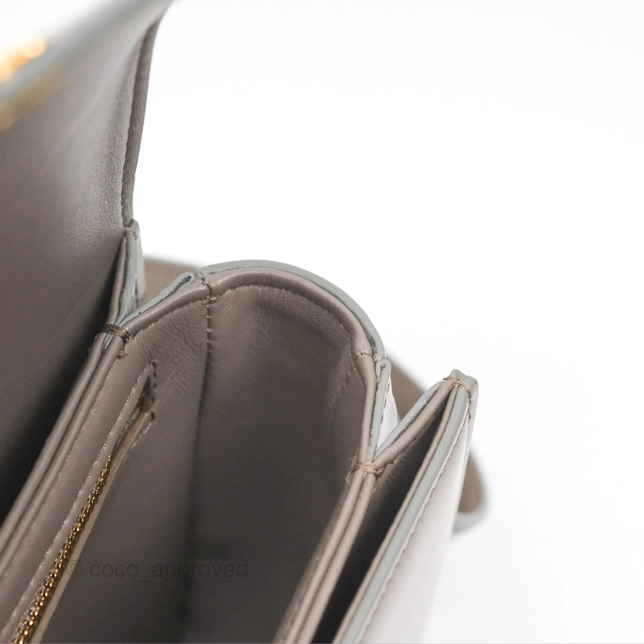 Celine Teen Triomphe Shiny Calfskin Pebble Gold Hardware