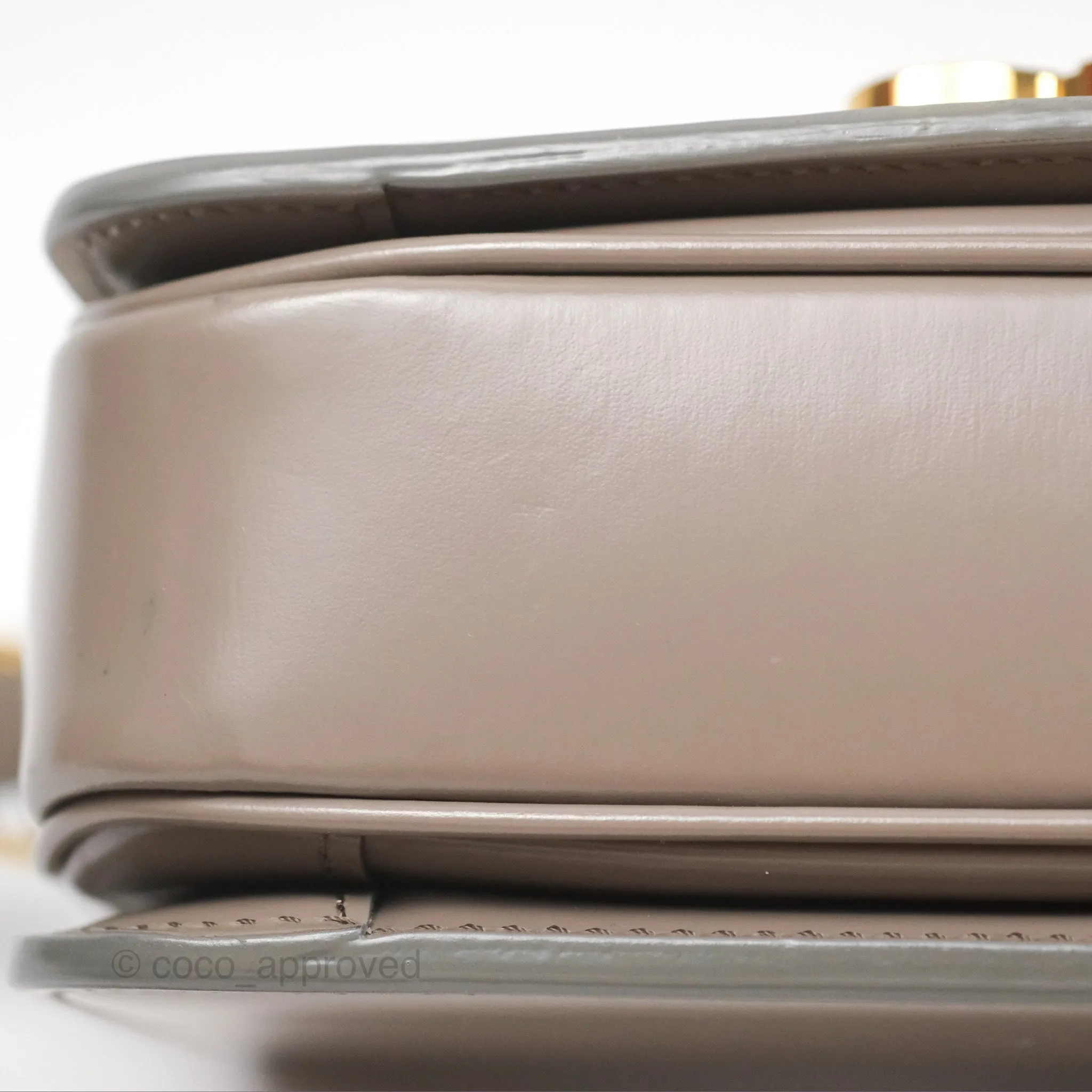 Celine Teen Triomphe Shiny Calfskin Pebble Gold Hardware