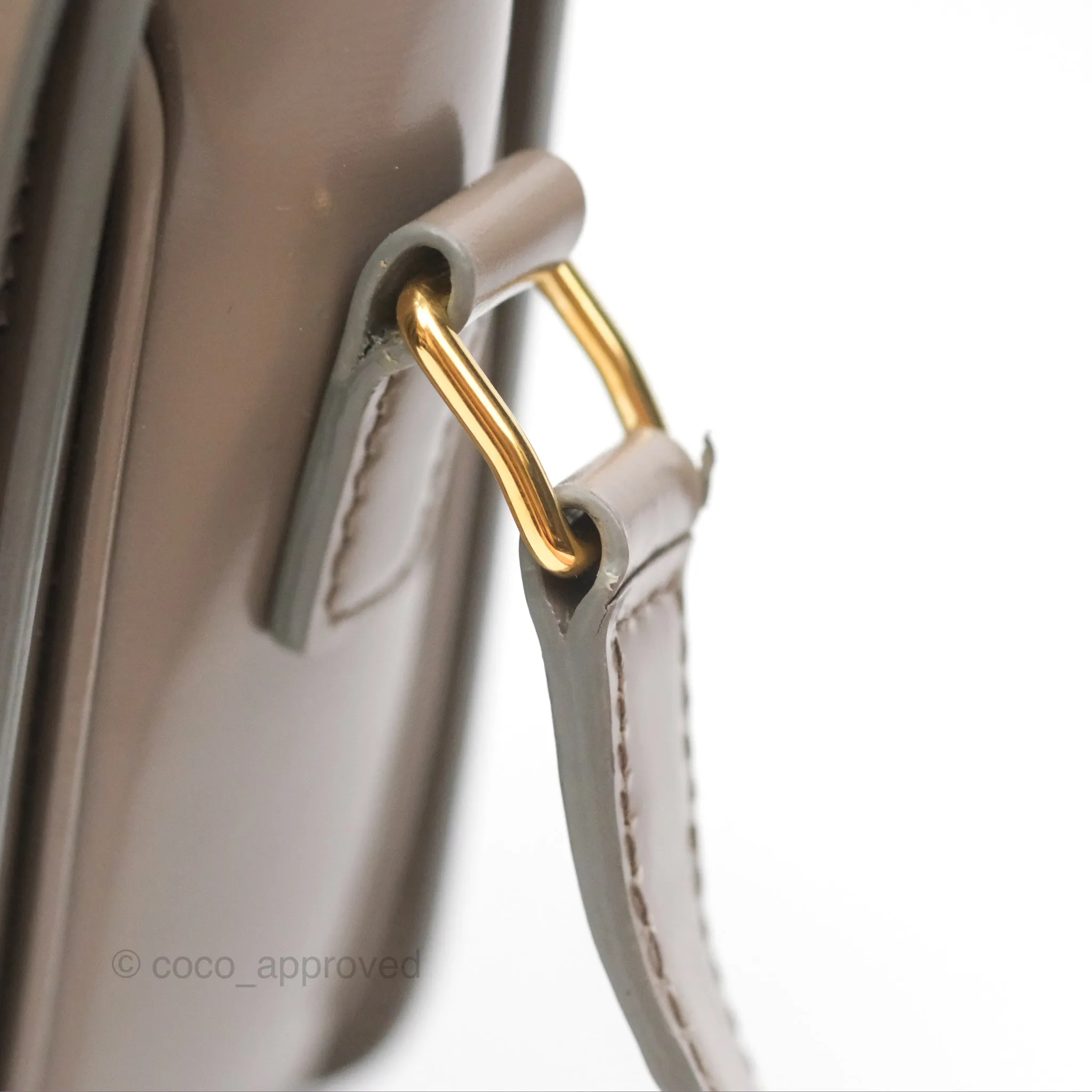 Celine Teen Triomphe Shiny Calfskin Pebble Gold Hardware