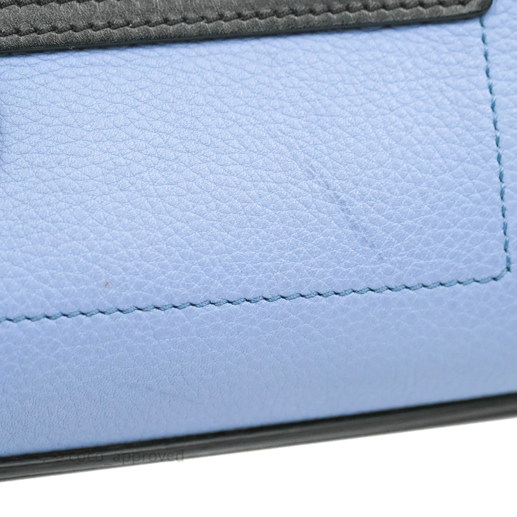 Celine Tri Color Blue/Khaki/Black Nano Luggage Tote