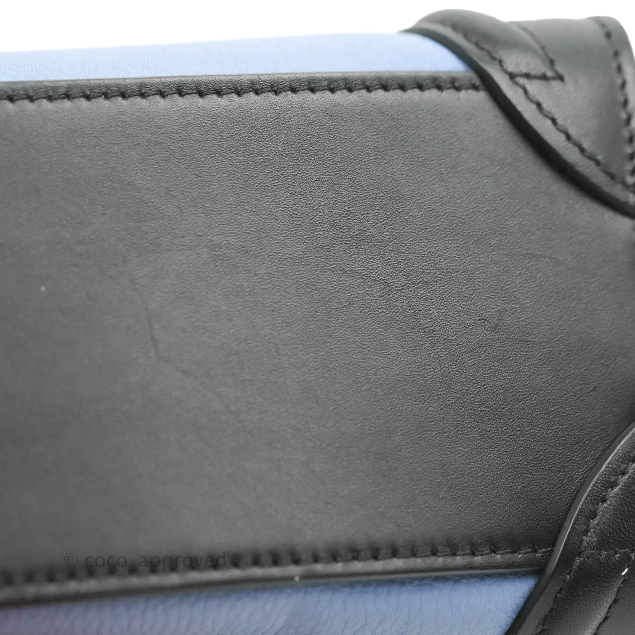 Celine Tri Color Blue/Khaki/Black Nano Luggage Tote