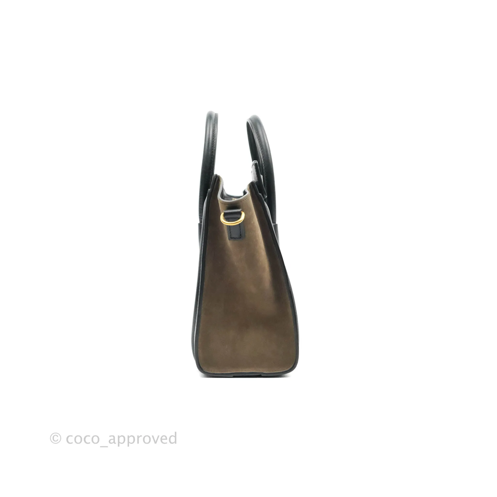 Celine Tri Color Blue/Khaki/Black Nano Luggage Tote