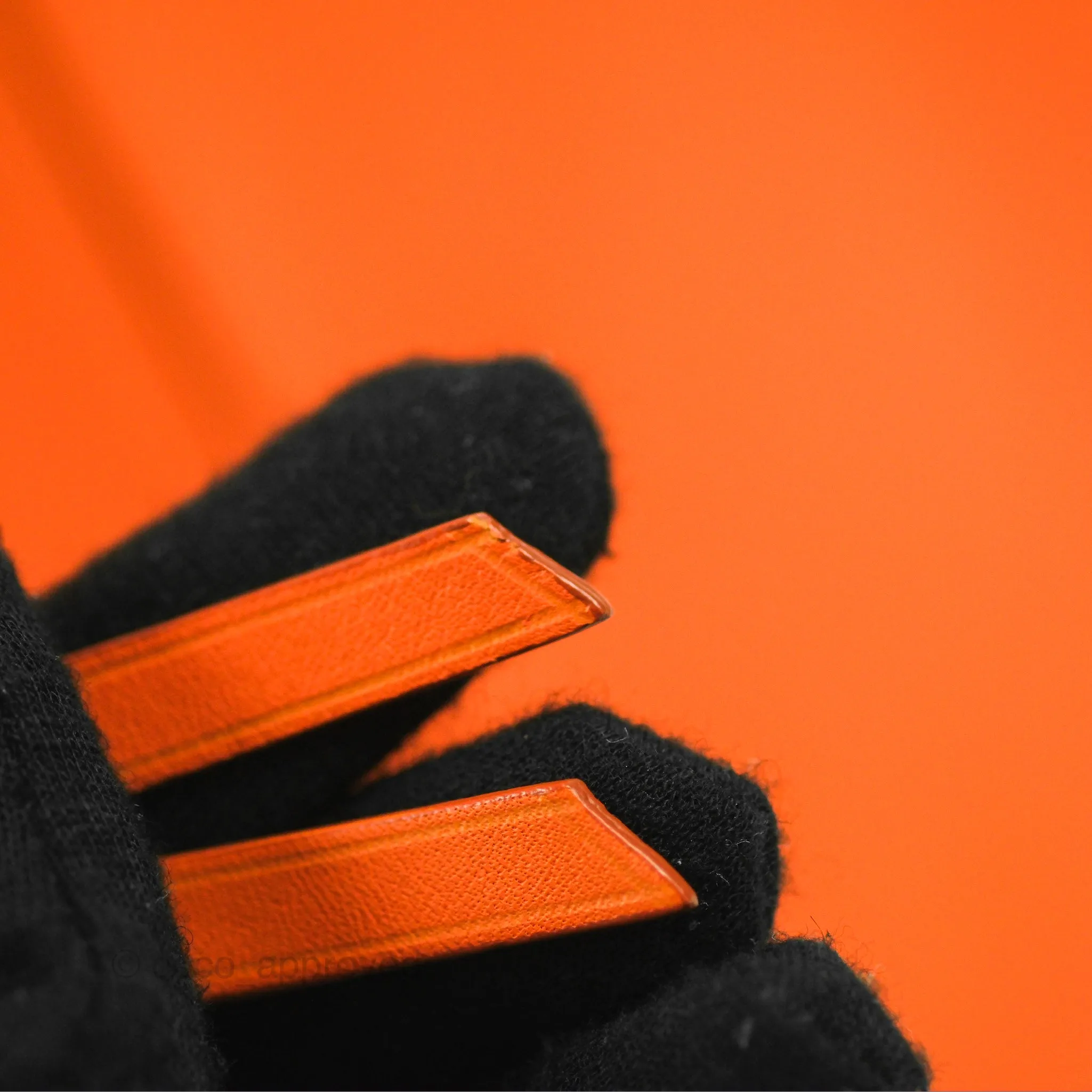 Celine Tri-Fold Clutch on Chain Orange Calfskin