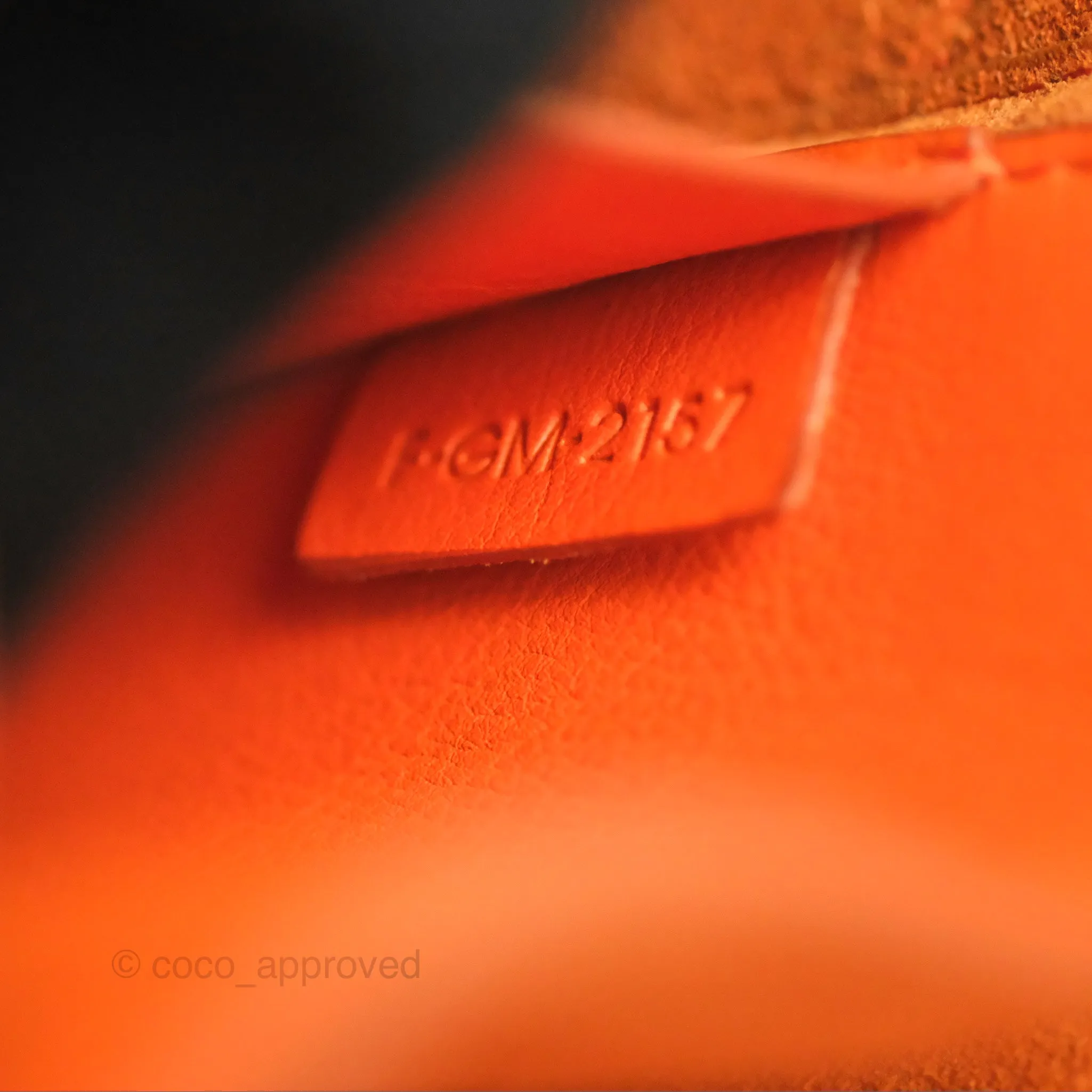 Celine Tri-Fold Clutch on Chain Orange Calfskin