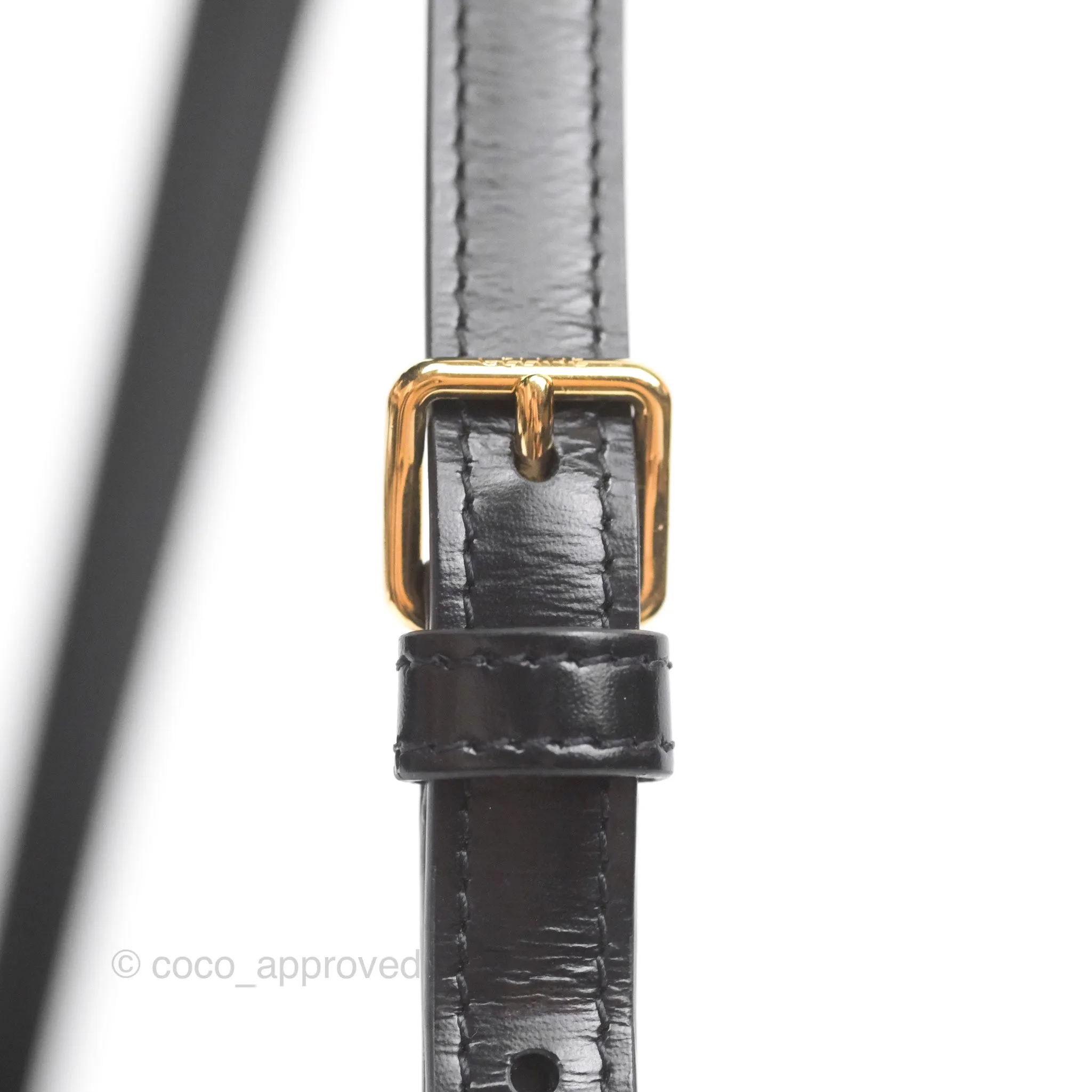 Celine Triomphe Shoulder Bag Black Calfskin