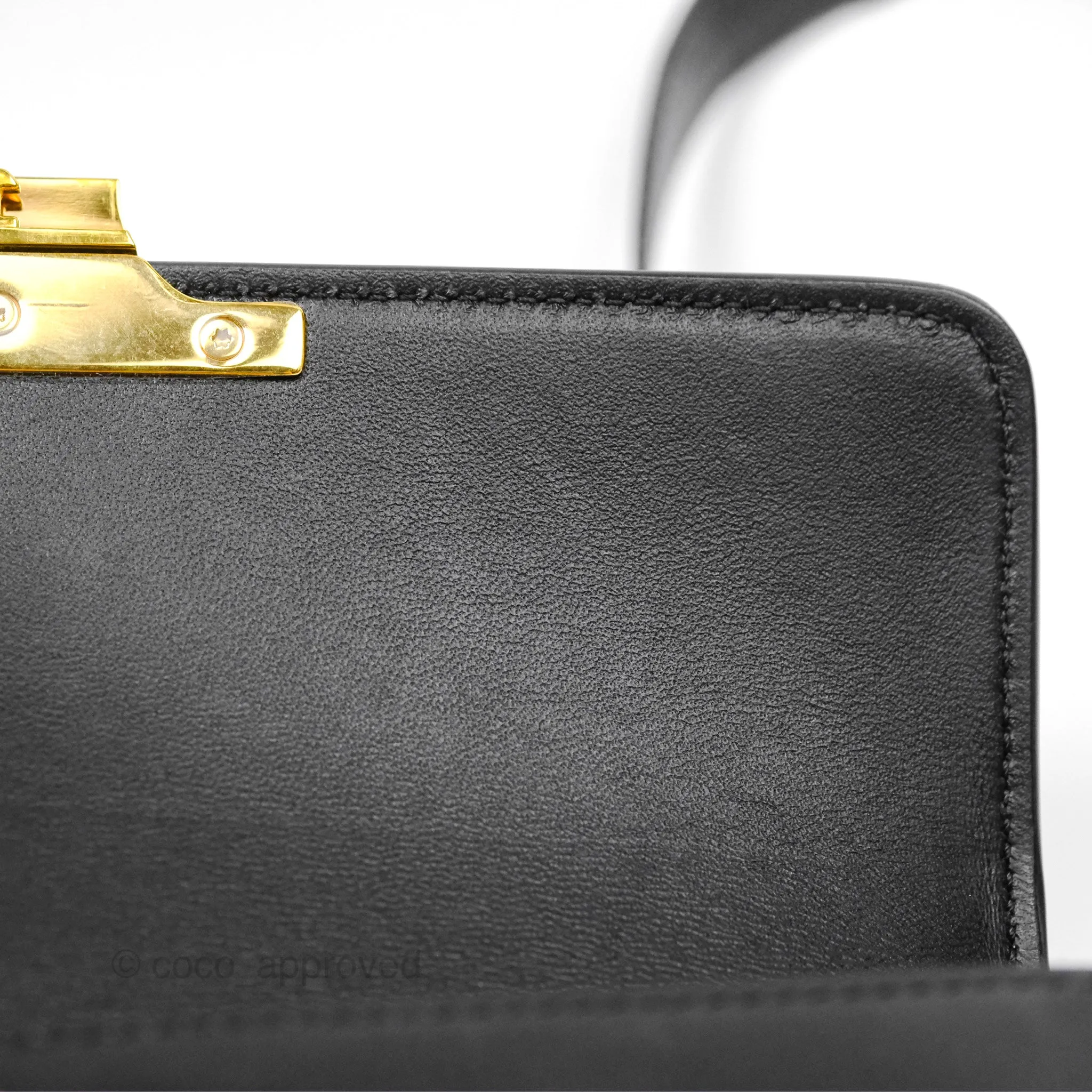 Celine Triomphe Shoulder Bag Black Calfskin