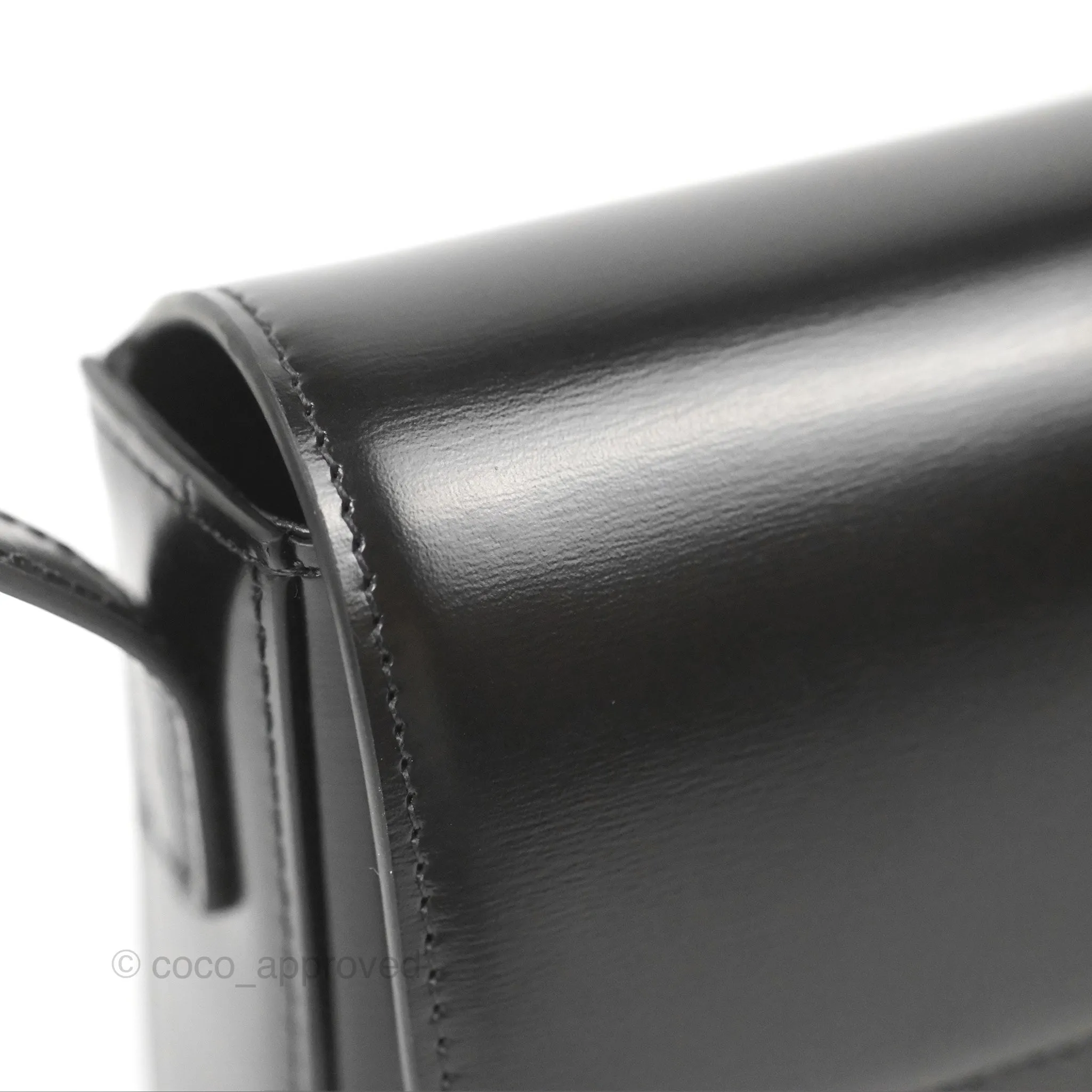 Celine Triomphe Shoulder Bag Black Calfskin