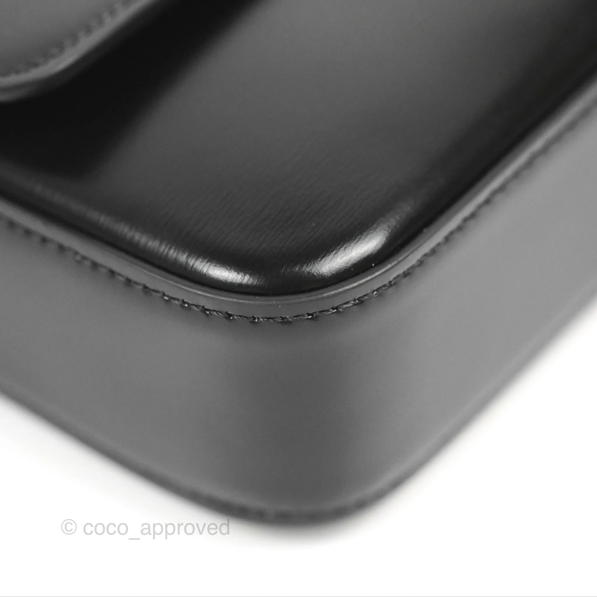 Celine Triomphe Shoulder Bag Black Calfskin