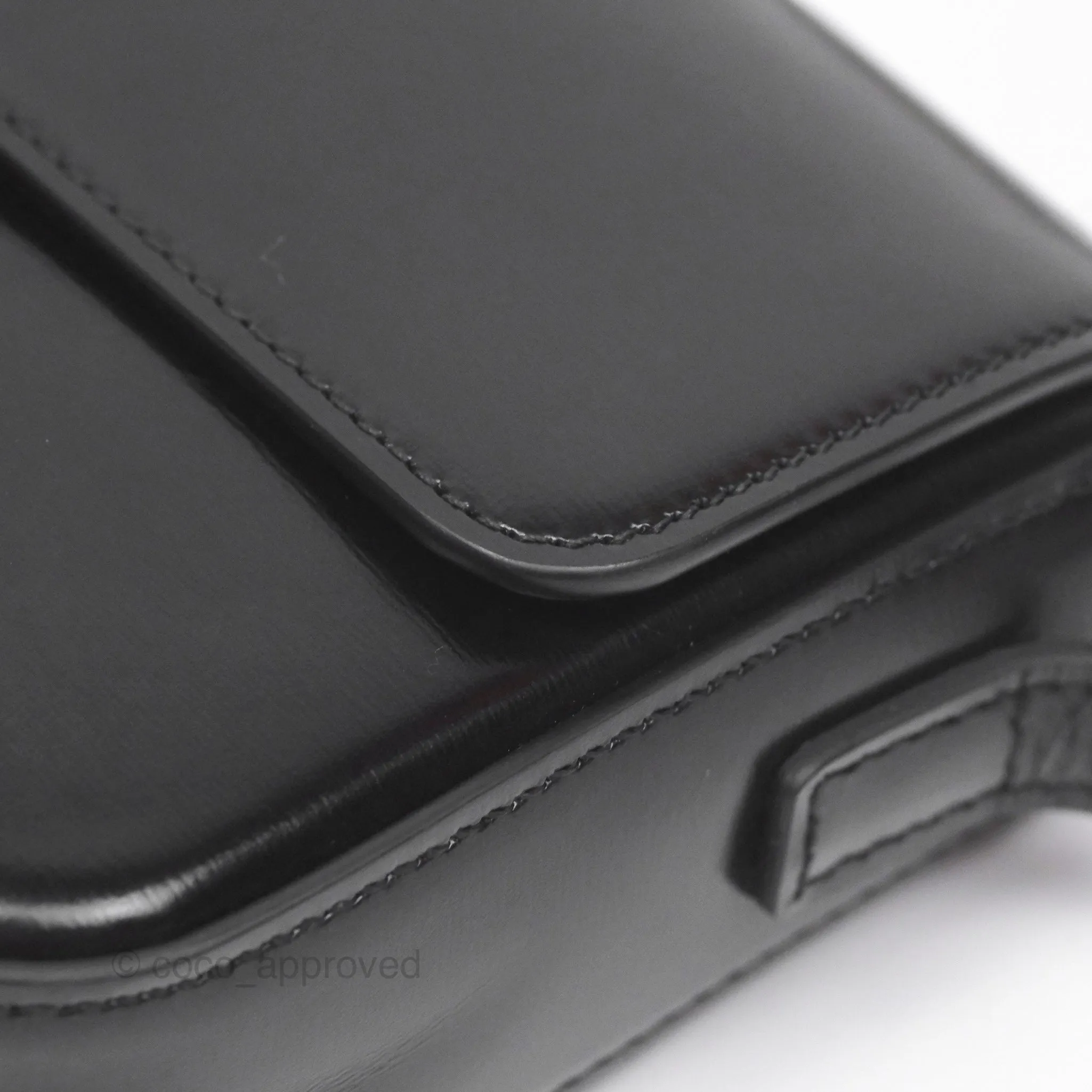Celine Triomphe Shoulder Bag Black Calfskin