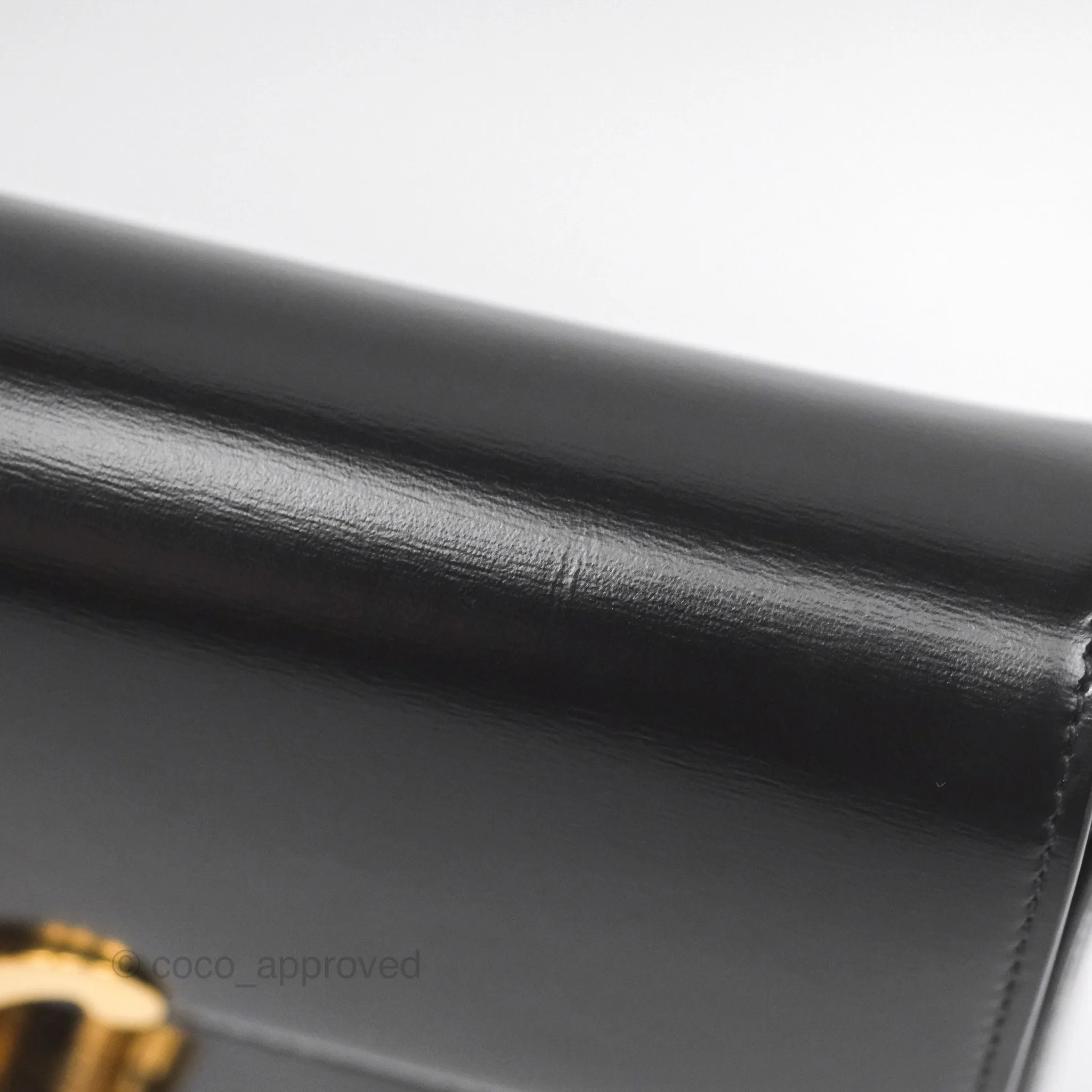Celine Triomphe Shoulder Bag Black Calfskin