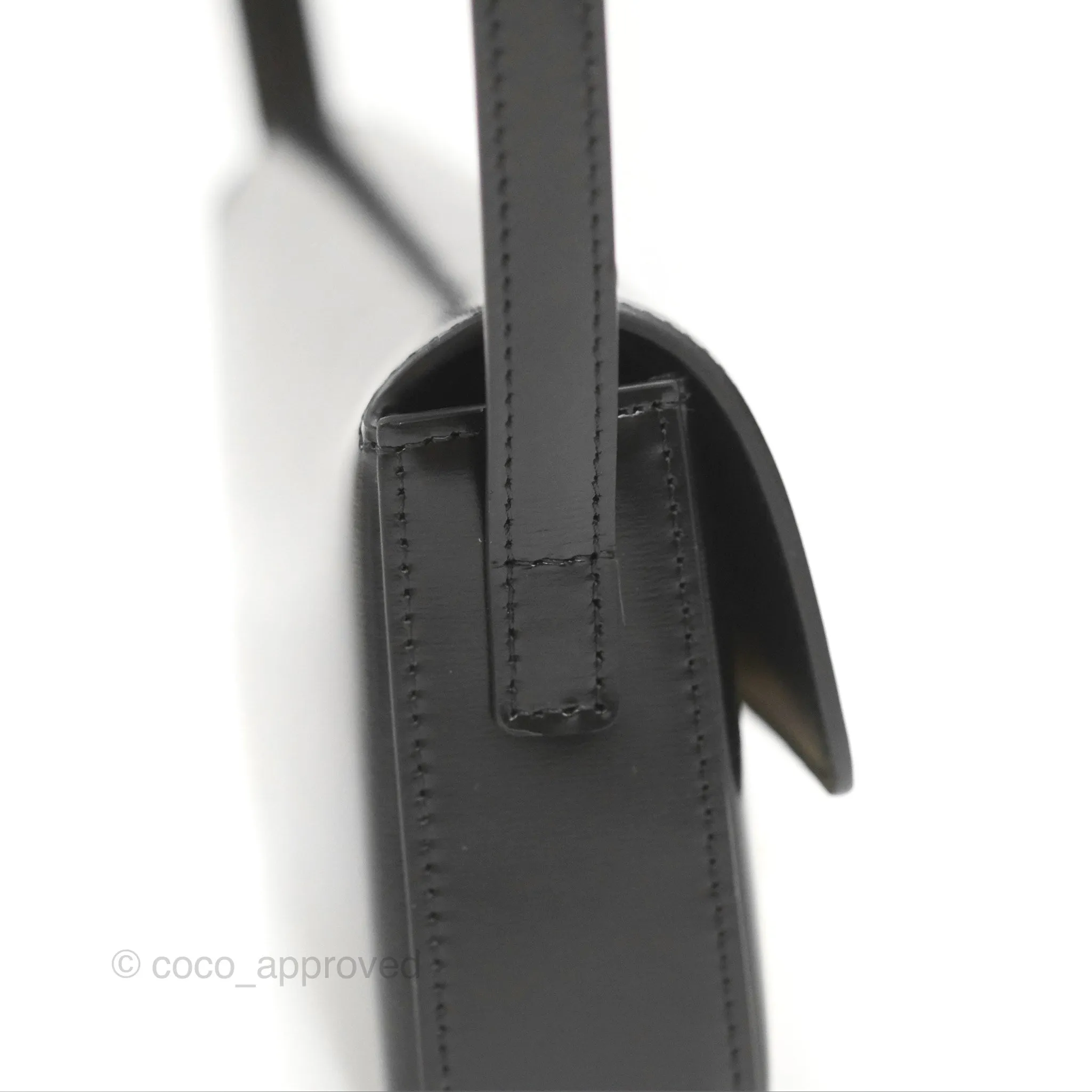 Celine Triomphe Shoulder Bag Black Calfskin