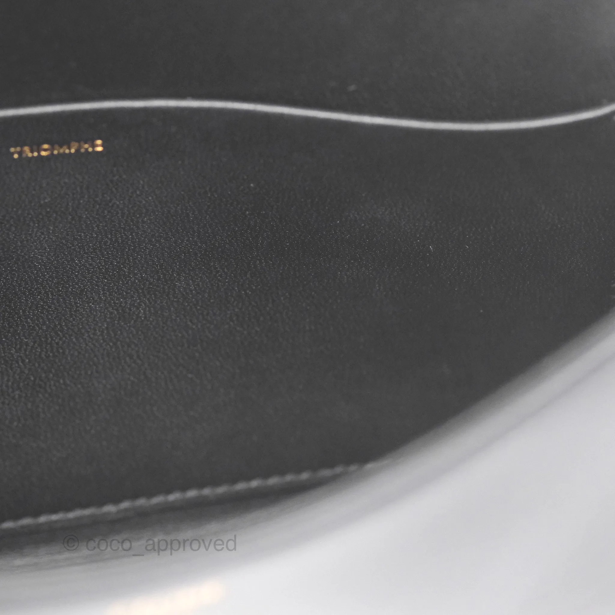 Celine Triomphe Shoulder Bag Black Calfskin