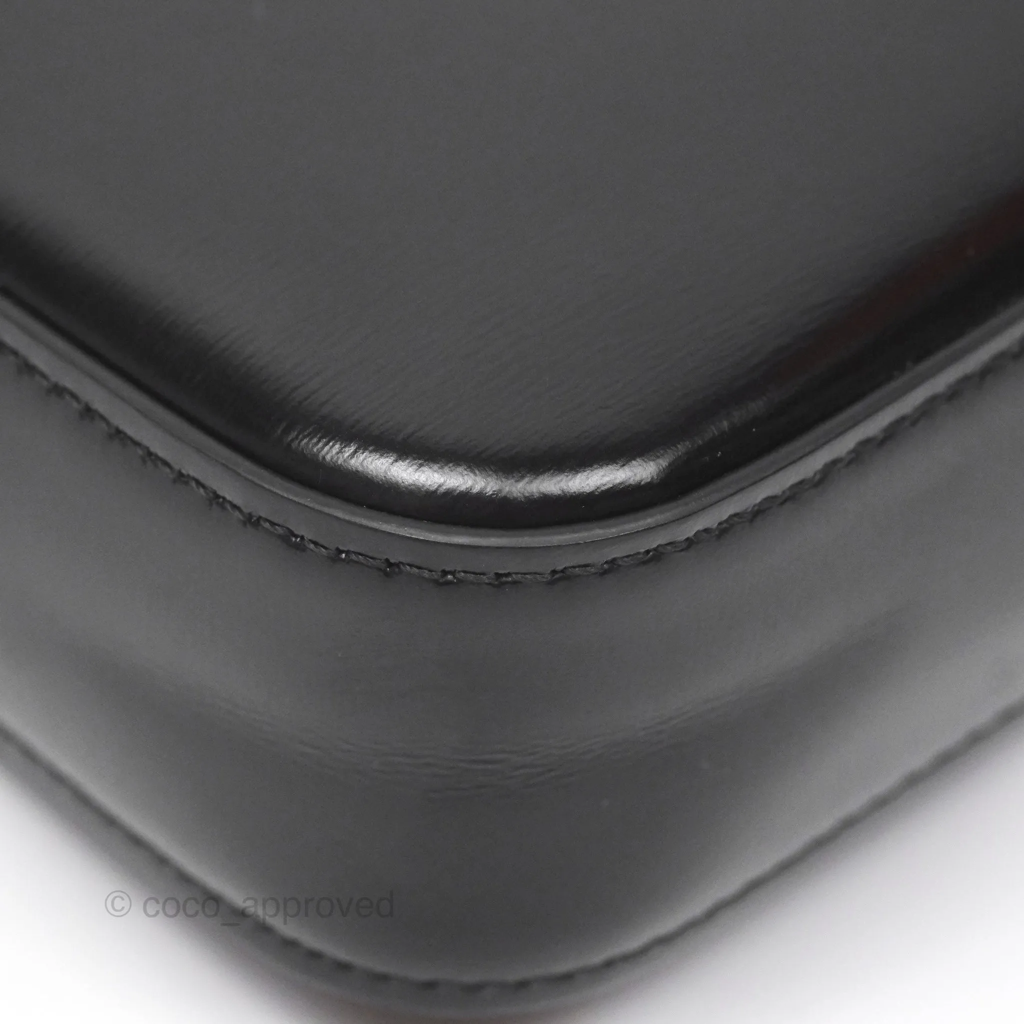 Celine Triomphe Shoulder Bag Black Calfskin