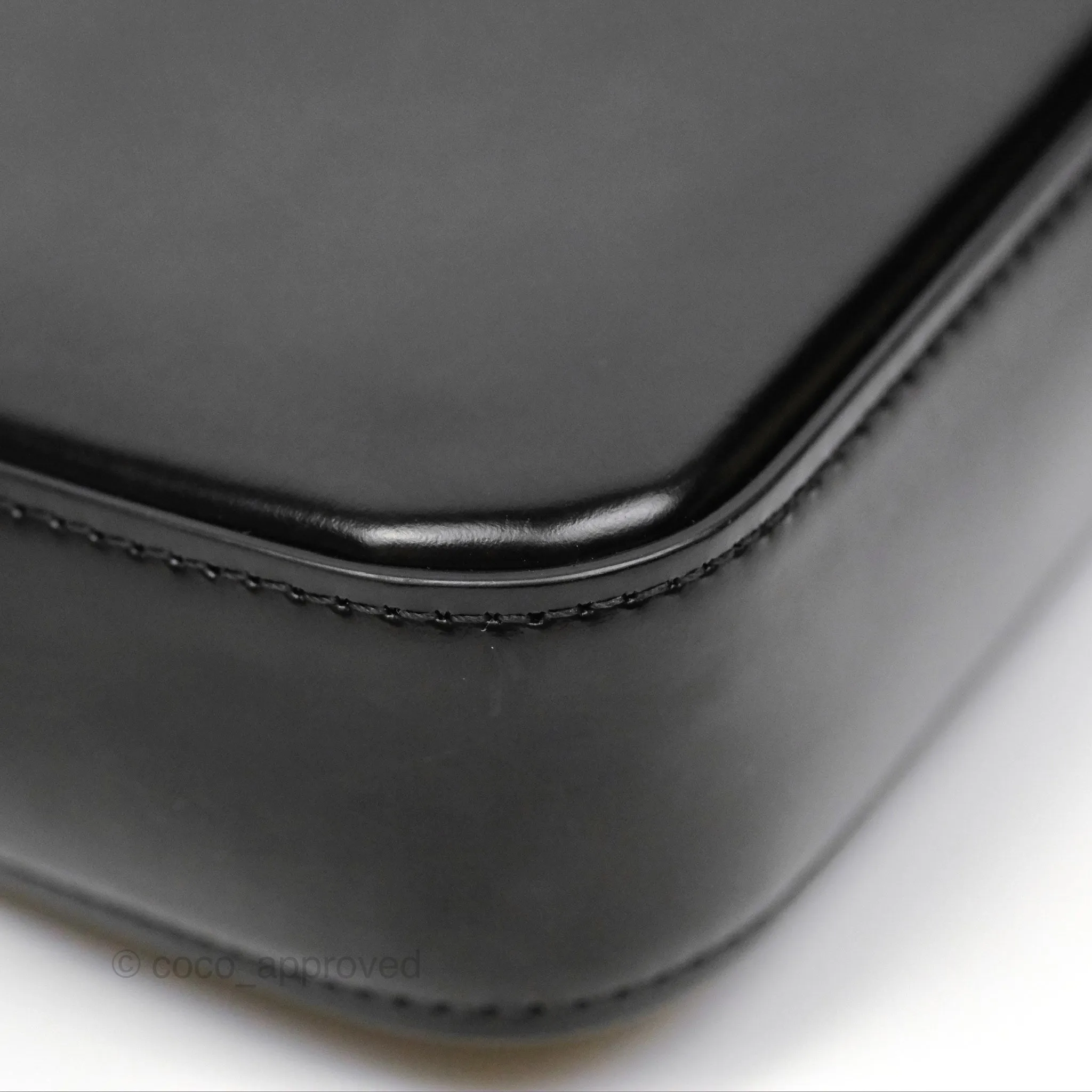 Celine Triomphe Shoulder Bag Black Calfskin