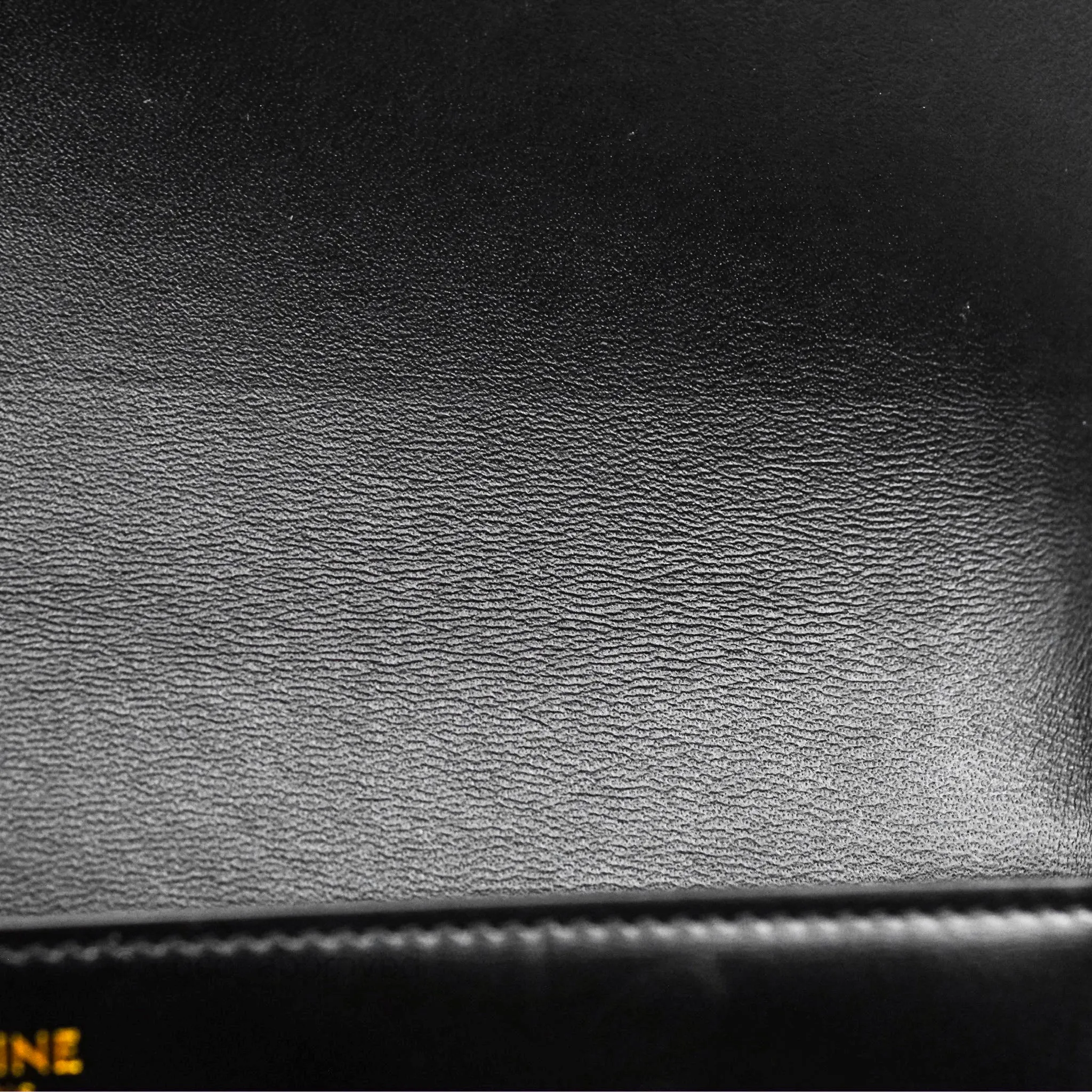 Celine Triomphe Shoulder Bag Black Calfskin