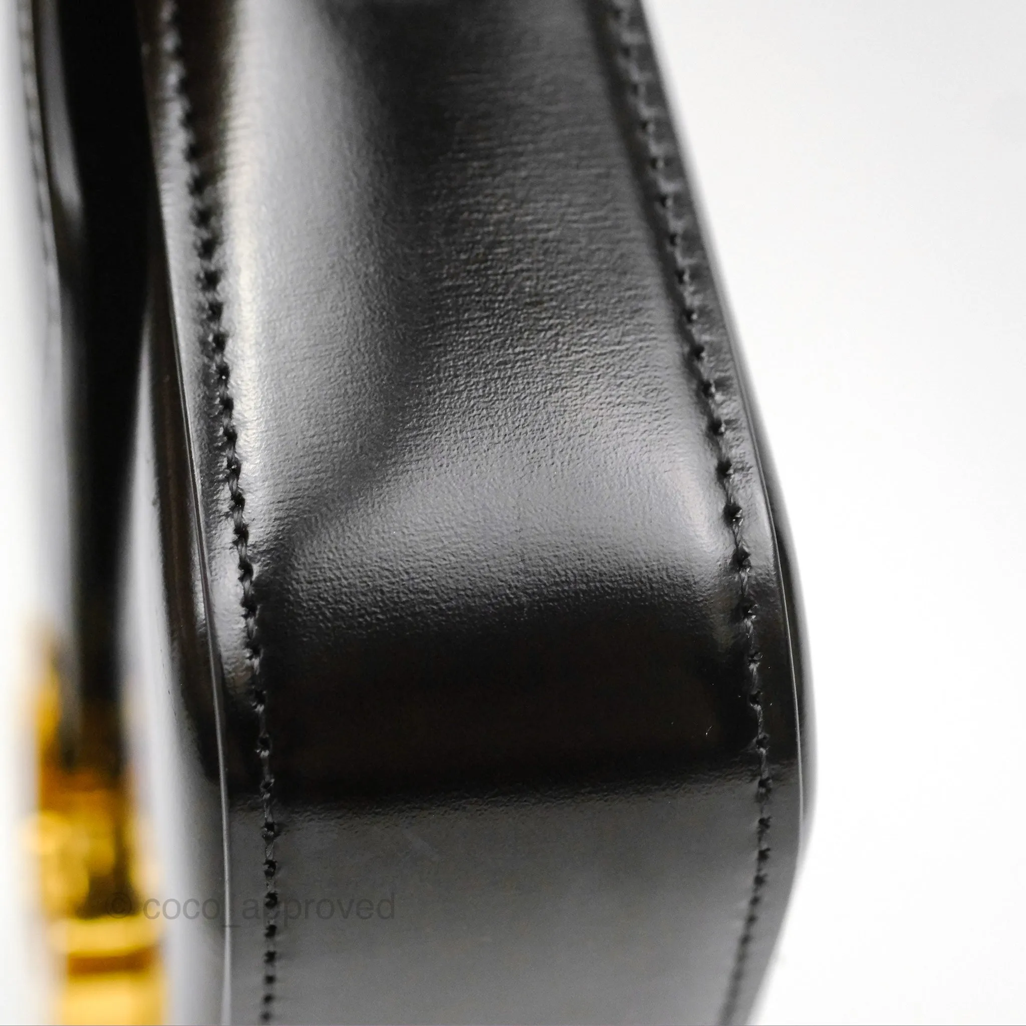 Celine Triomphe Shoulder Bag Black Calfskin