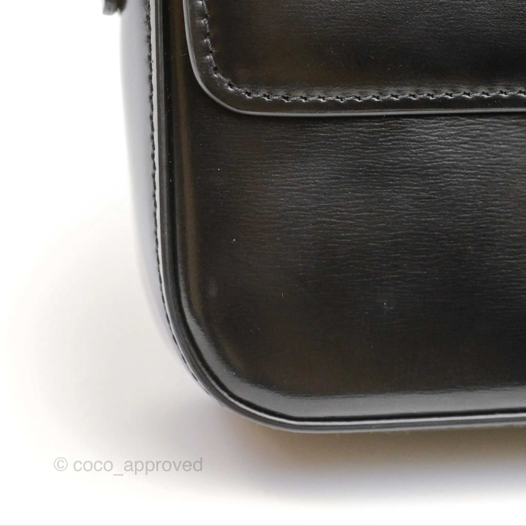 Celine Triomphe Shoulder Bag Black Calfskin