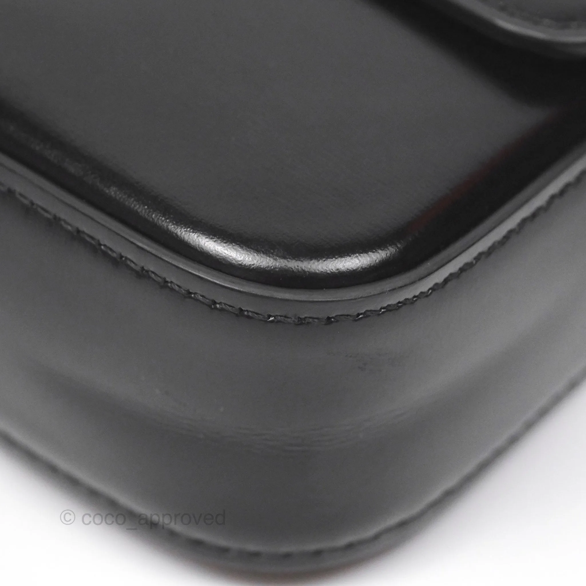 Celine Triomphe Shoulder Bag Black Calfskin