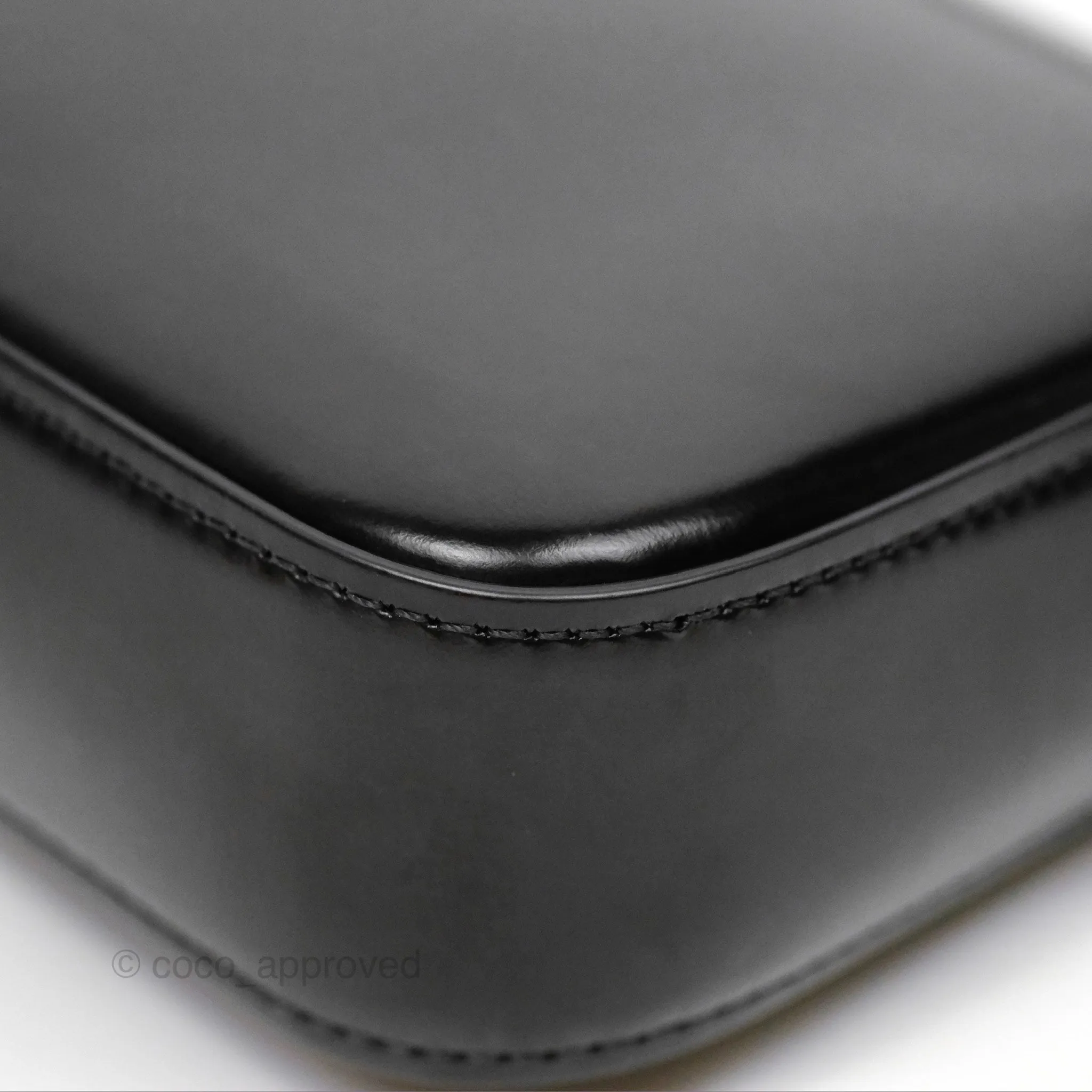 Celine Triomphe Shoulder Bag Black Calfskin