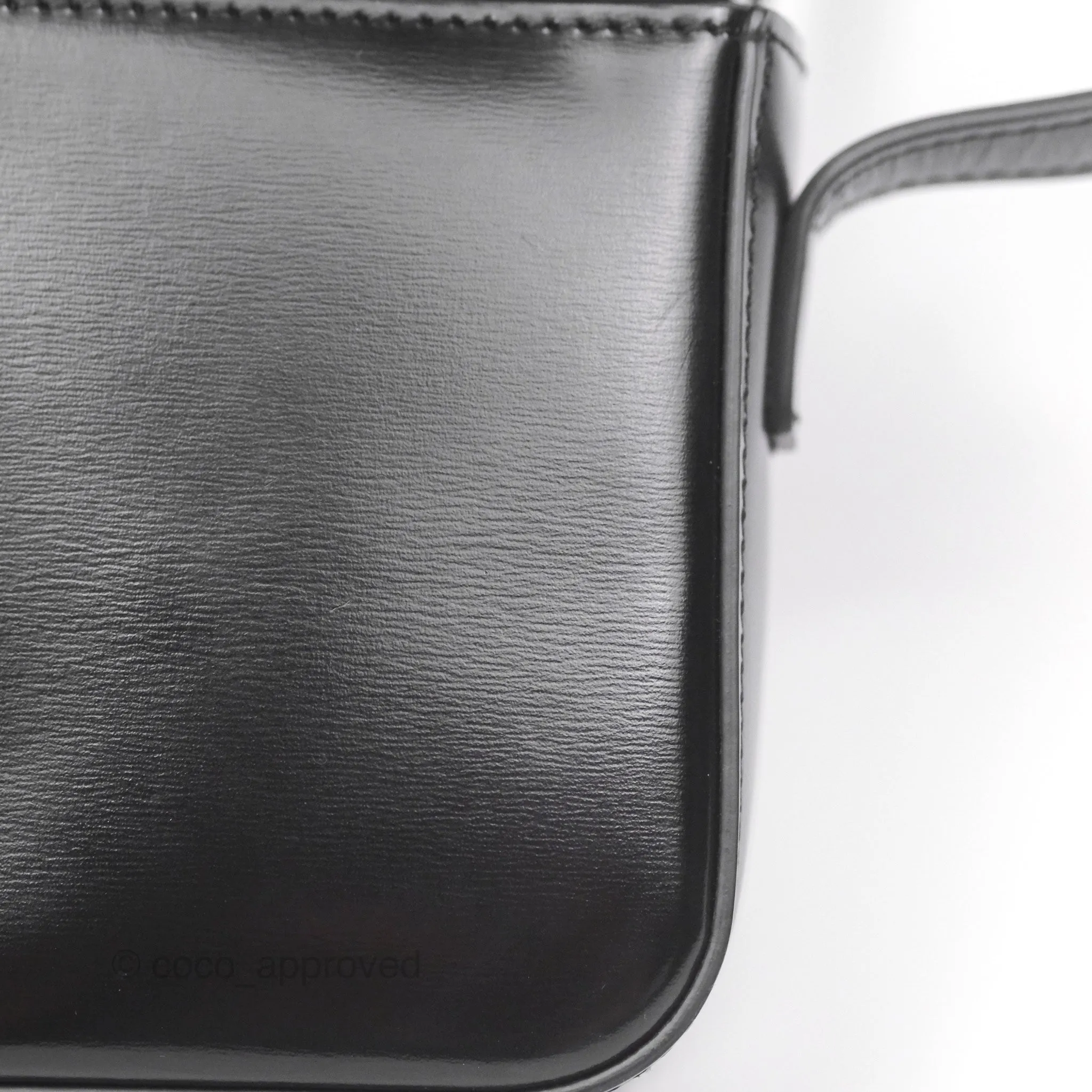 Celine Triomphe Shoulder Bag Black Calfskin