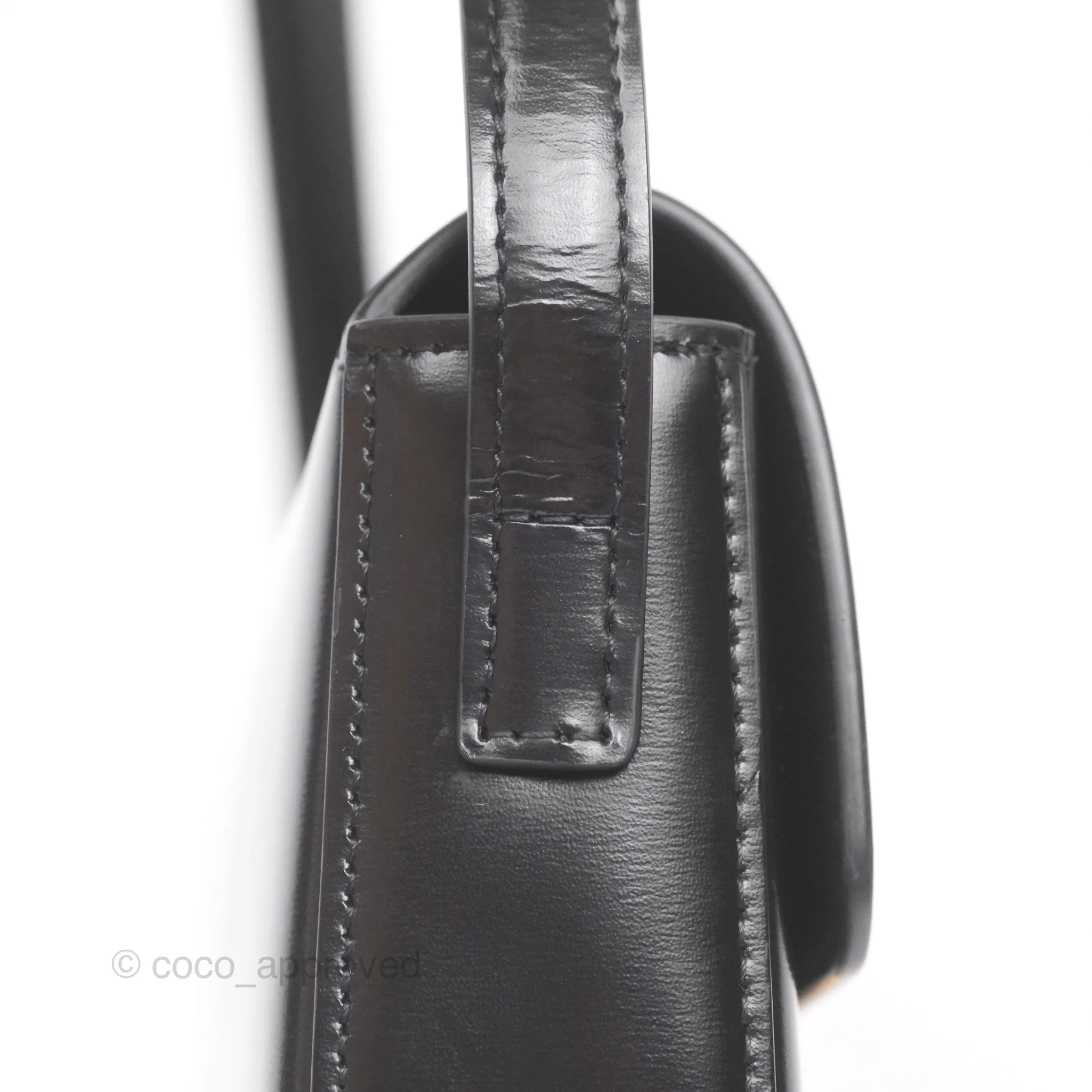 Celine Triomphe Shoulder Bag Black Calfskin