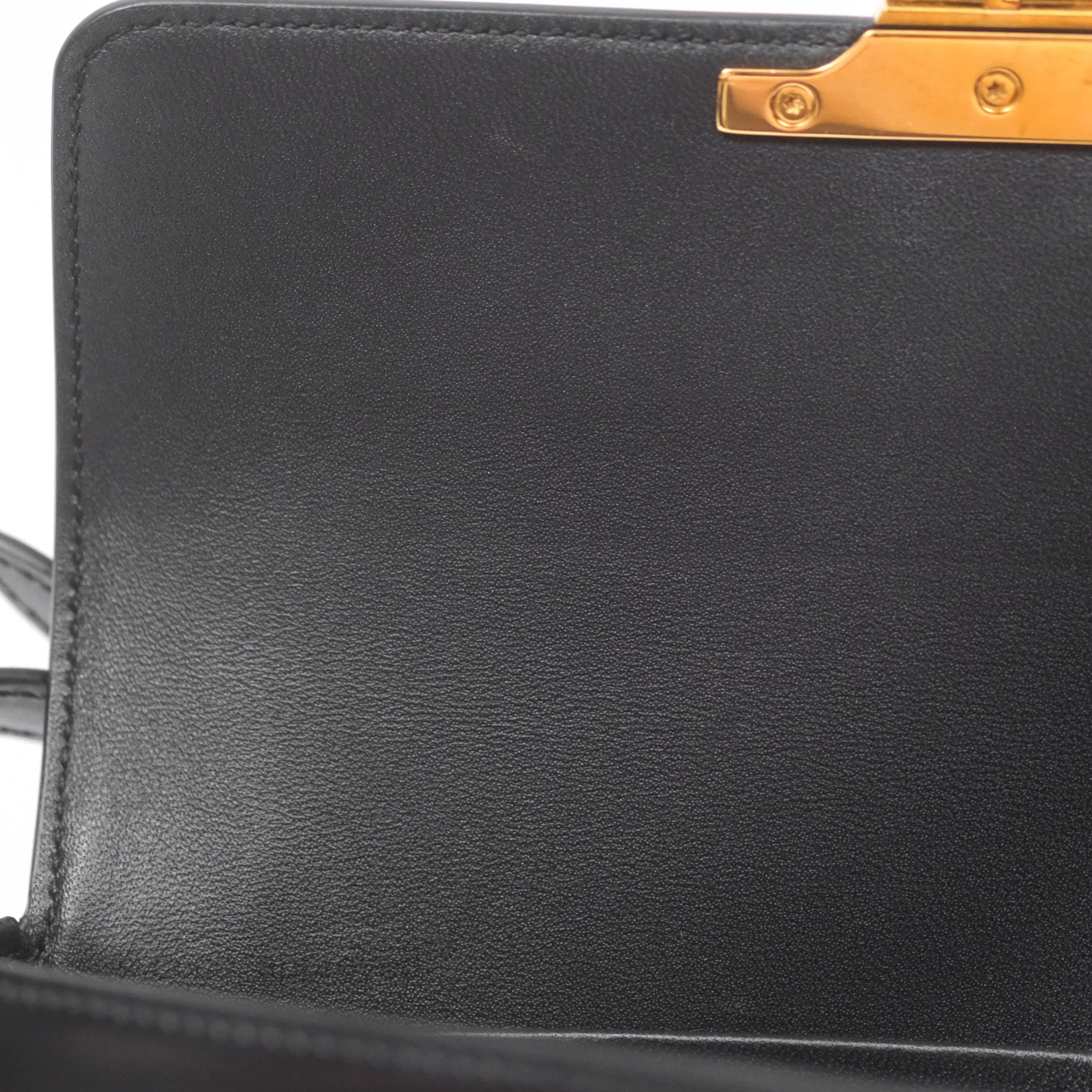 Celine Triomphe Shoulder Bag Black Calfskin