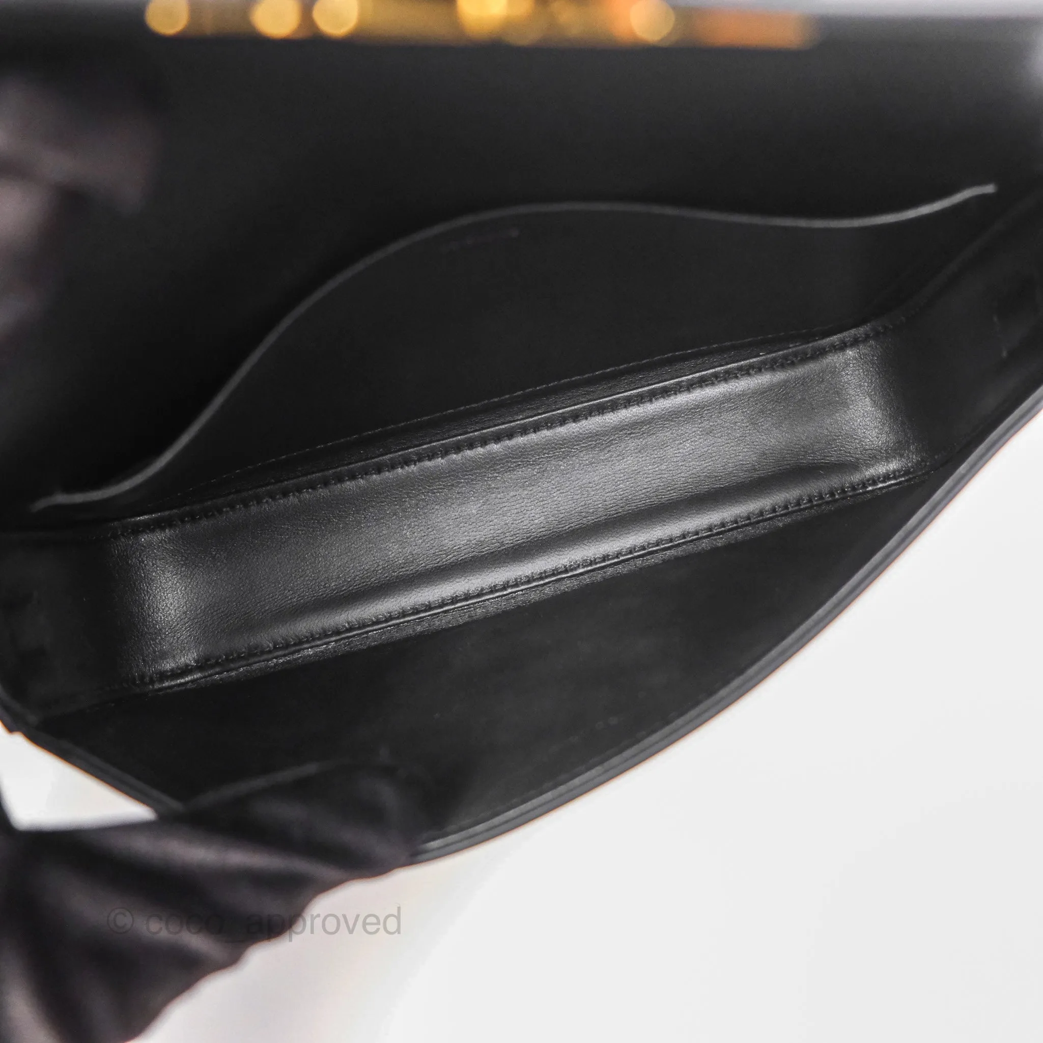 Celine Triomphe Shoulder Bag Black Calfskin