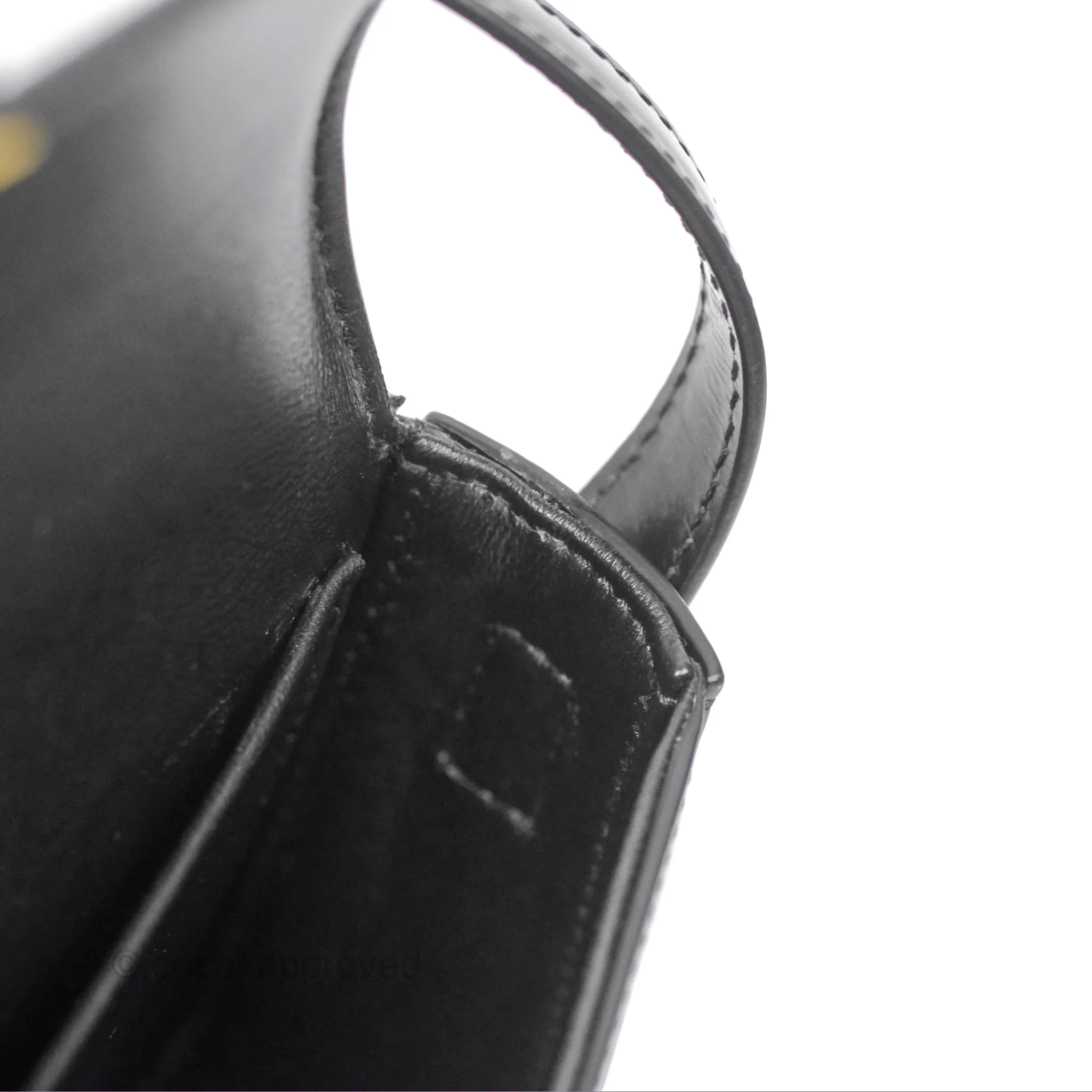 Celine Triomphe Shoulder Bag Black Calfskin